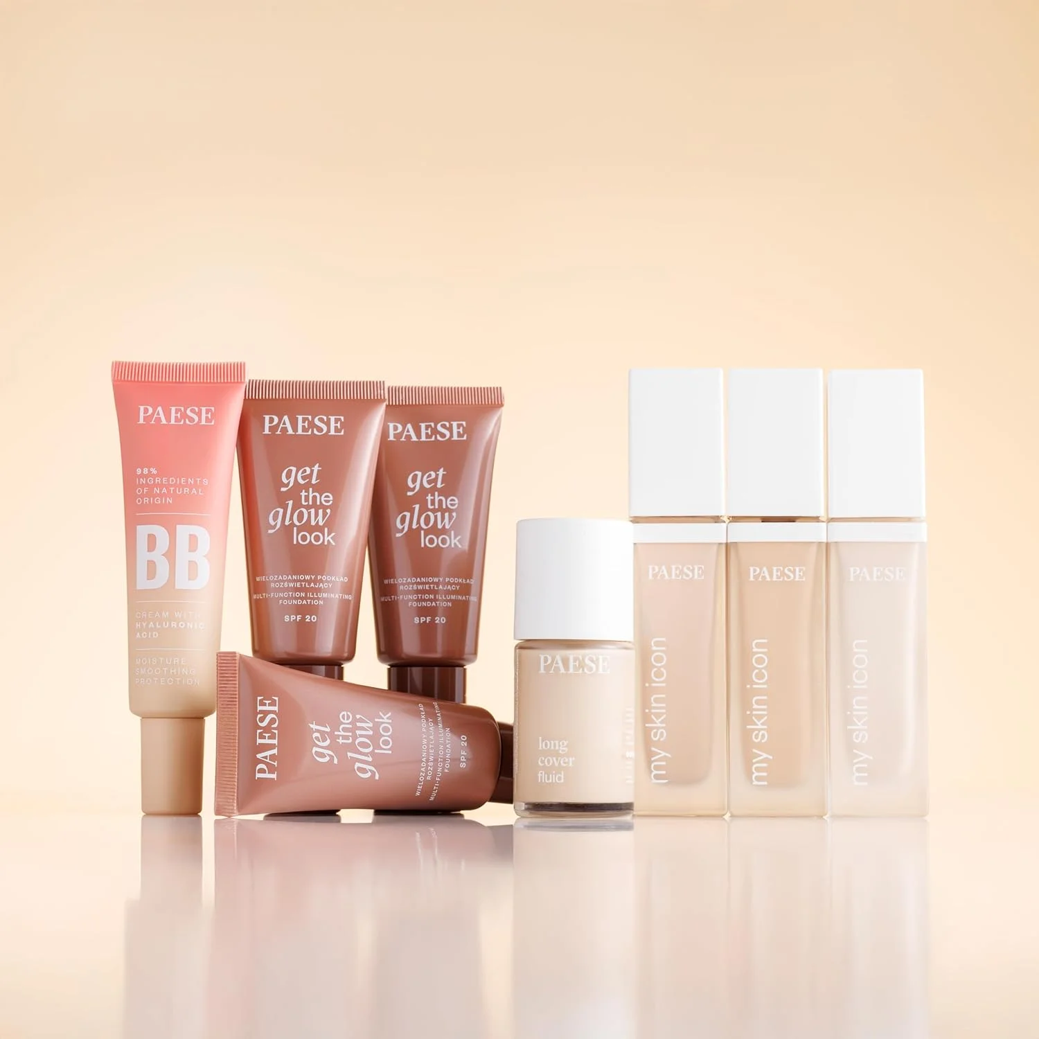 کرم BB Paese حاوی اسید هیالورونیک، کرم رنگی مرطوب کننده سبک برای پوشش طبیعی و پوست درخشان، آبرسان، یکنواخت کننده رنگ پوست، ضد قرمزی، مناسب برای انواع پوست، 01N Ivory، 30 میلی لیتر