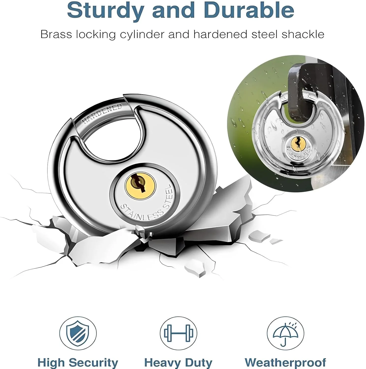 قفل آویز سنگین 1 عددی، قفل های آویز ضد آب سنگین در فضای باز، قفل های آویز با کلید، قفل آویز فضای باز، قفل آویز ضد آب و هوا، قفل آویز فضای باز برای واحدهای ذخیره سازی، سوله ها، گاراژها، تریلرها و موارد دیگر