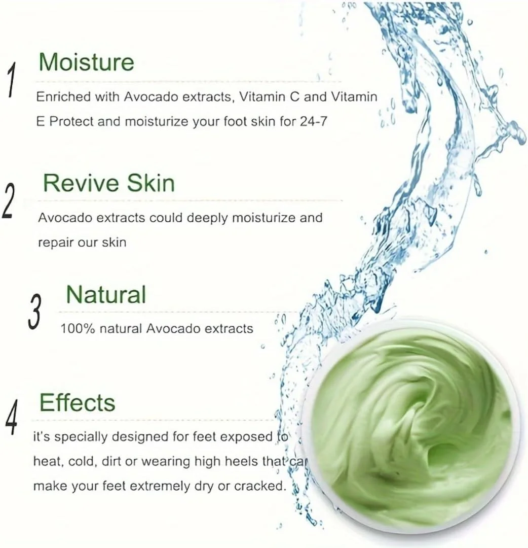 کرم اوره آووکادو NIKITA.VIVI با 42% اوره + 2% سالیسیلیک اسید 100 گرم | کرم دست و پا اوره برای پوست خشک و ترک خورده | کرم دست مرطوب کننده و مغذی ضد ترک | نرم کننده و ترمیم کننده پوست ترک خورده