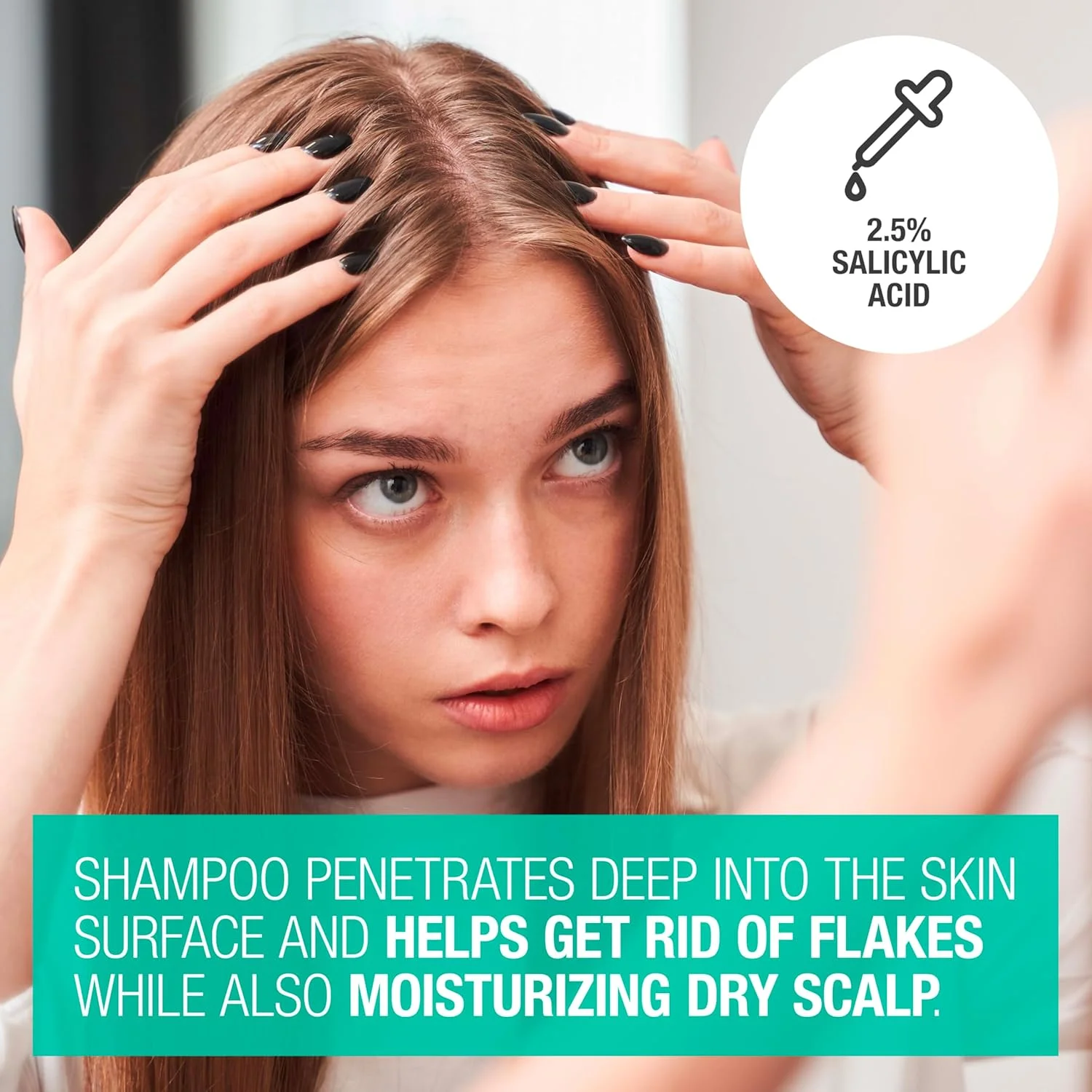 شامپو ضد شوره سر نوتروژینا، حاوی 2.5% سالیسیلیک اسید با رایحه نعناع، حجم 355 میلی لیتر شامپو ضد شوره سر نوتروژینا، حاوی 2.5% سالیسیلیک اسید با رایحه نعناع، حجم 355 میلی لیتر