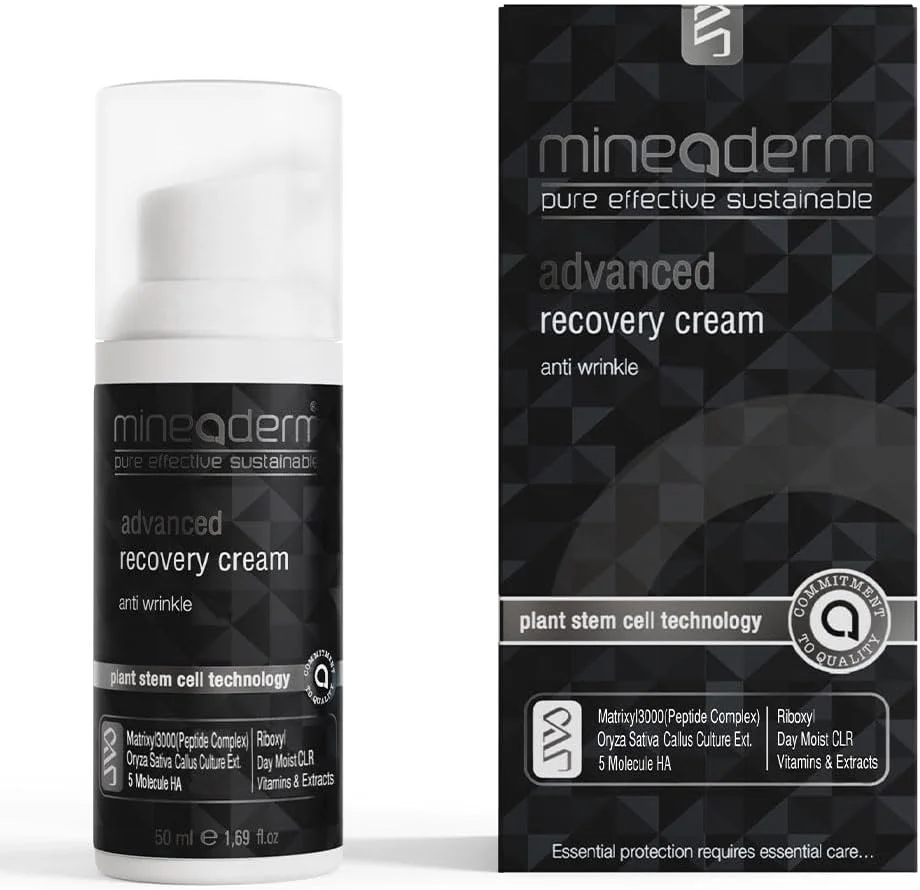 کرم صورت ترمیم کننده پیشرفته مینادرم - مراقبت ضد پیری با پپتیدها، سلول های بنیادی اوریزا ساتیوا، اسید هیالورونیک و کره شی - مراقبت از صورت سفت کننده و مرطوب کننده برای روز و شب