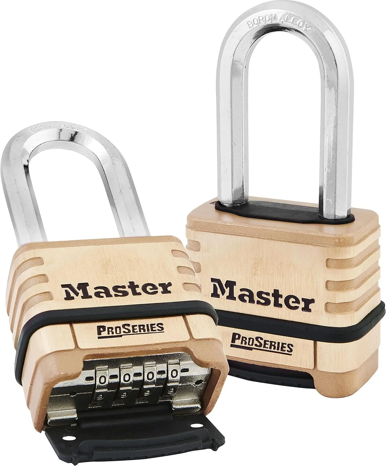 قفل آویز Master Lock، قفل ترکیبی قابل تنظیم مجدد برنجی ProSeries، قفل امنیتی بالا مناسب برای کاربردهای تجاری و صنعتی