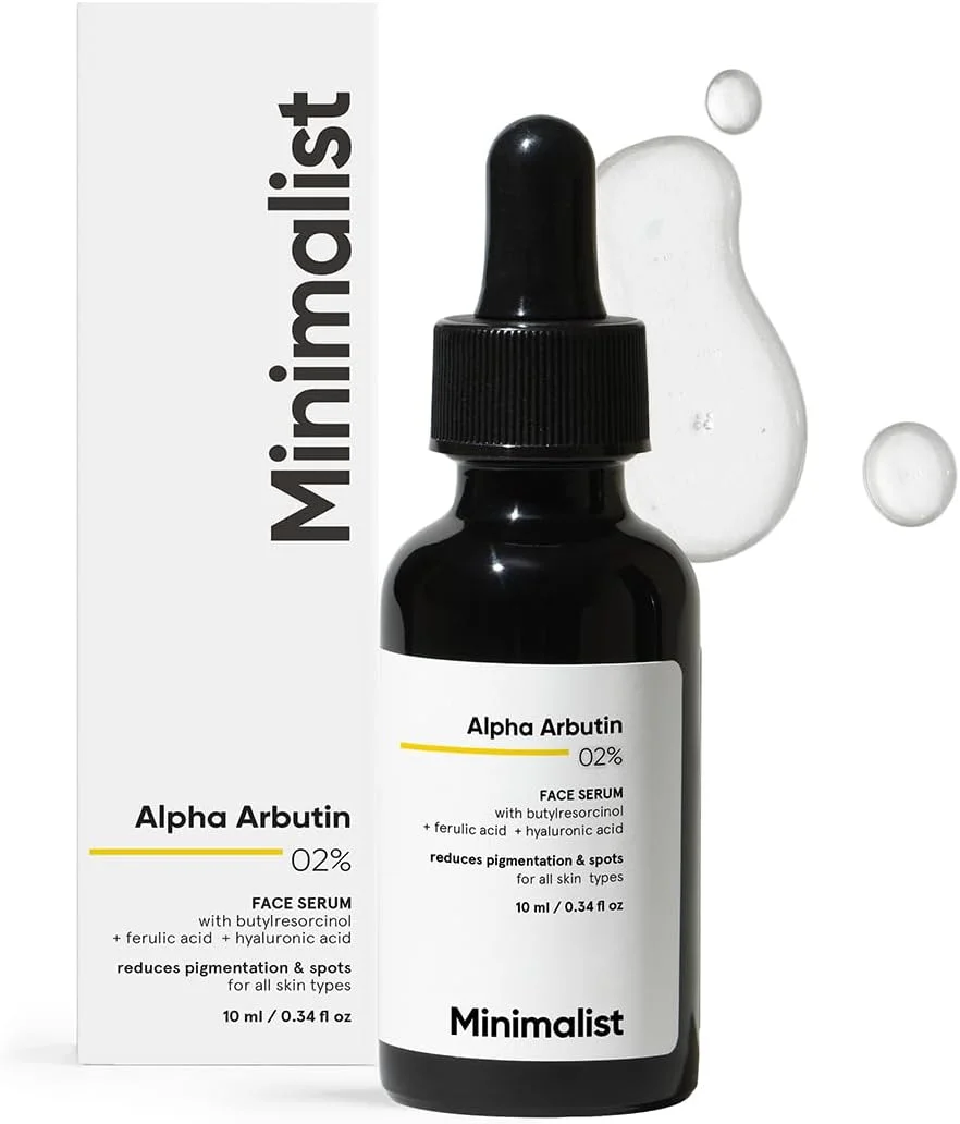 سرم آلفا آربوتین 2% مینیمالیست برای رفع لک و تیرگی پوست | سرم صورت ضد لک با اسید هیالورونیک برای رفع لک ها، جای جوش و آفتاب سوختگی (10 میلی لیتر (بسته 1 عددی))