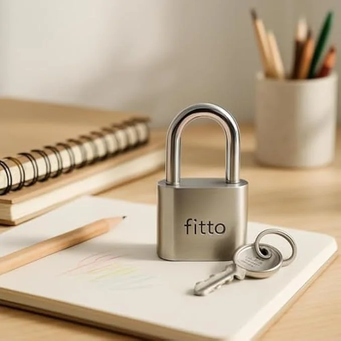 قفل برنجی 30 میلی متری فیتو با 2 کلید - قفل امنیتی با حلقه فولادی سخت شده برای درب، دروازه، کمد، کابینت، چمدان