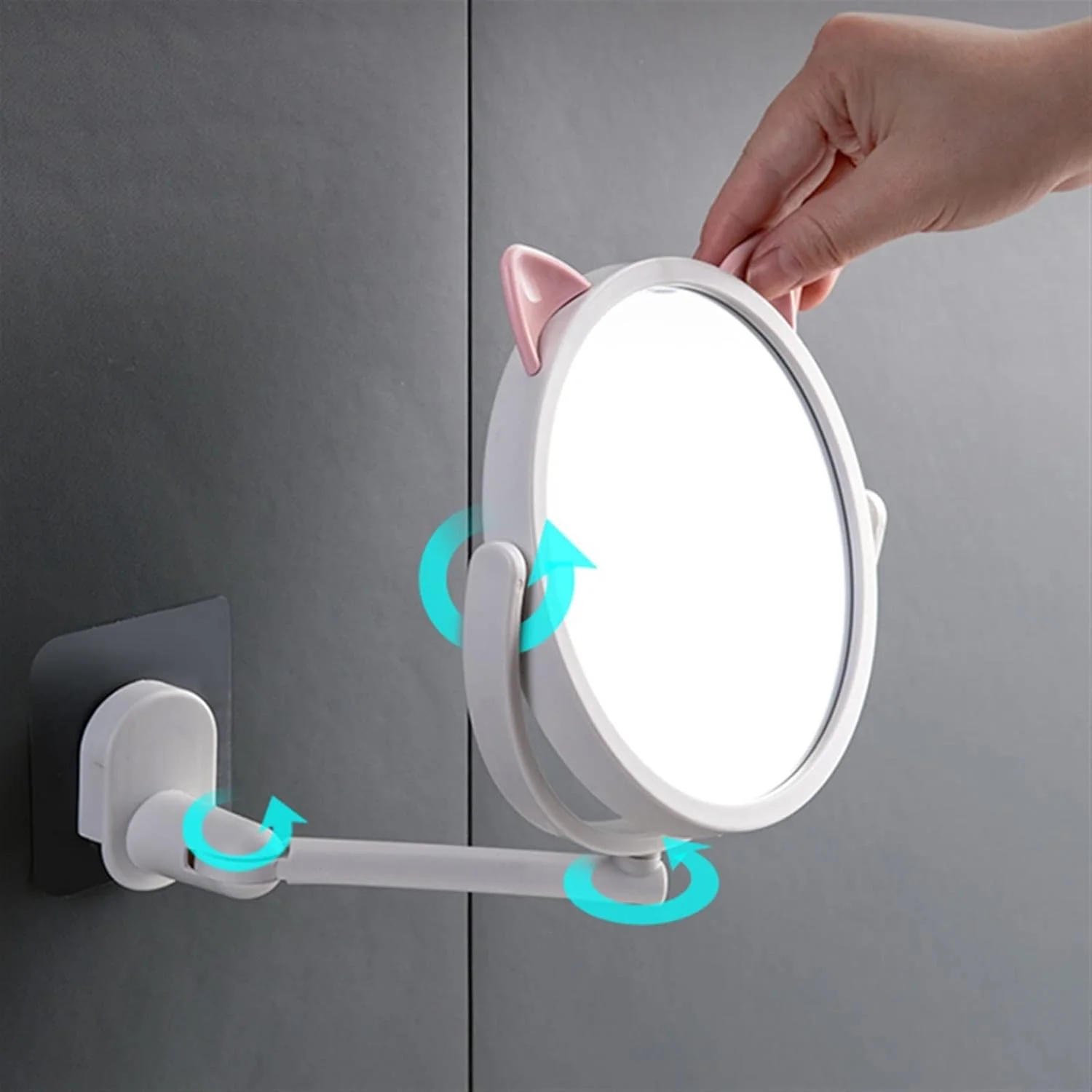 آینه آرایشی گرد سمور، مناسب برای حمام و مسافرت