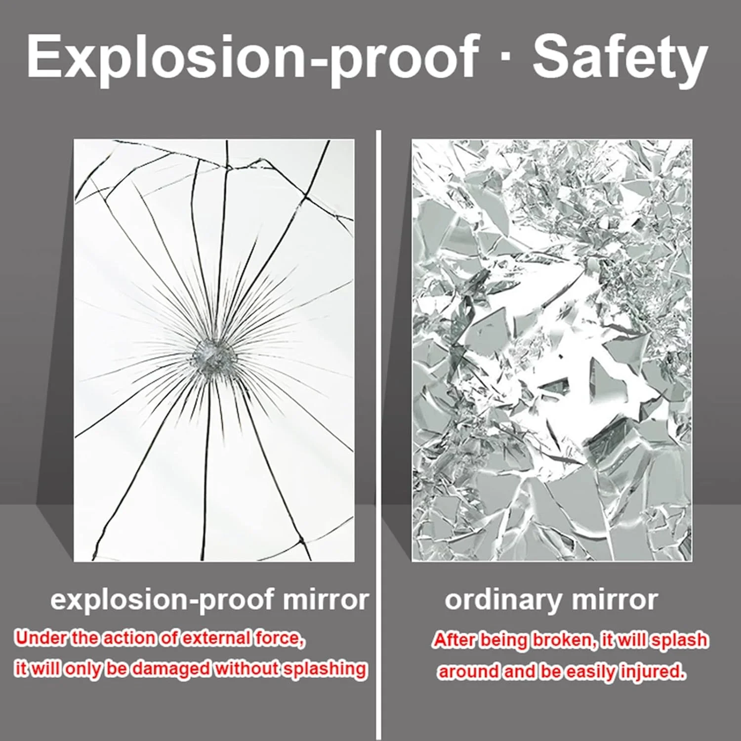 آینه نیم دایره بدون قاب حمام، آینه آرایشی شکل دار، آینه تزئینی، ضد انفجار ایمن، آینه شیشه ای نیم دایره برش پایین/چپ/راست، 50cm/60cm/70cm/80cm آینه نیم دایره بدون قاب حمام، آینه آرایشی شکل دار، آینه تزئینی، ضد انفجار ایمن، آینه شیشه ای نیم دایره برش پایین/چپ/راست، 50cm/60cm/70cm/80cm