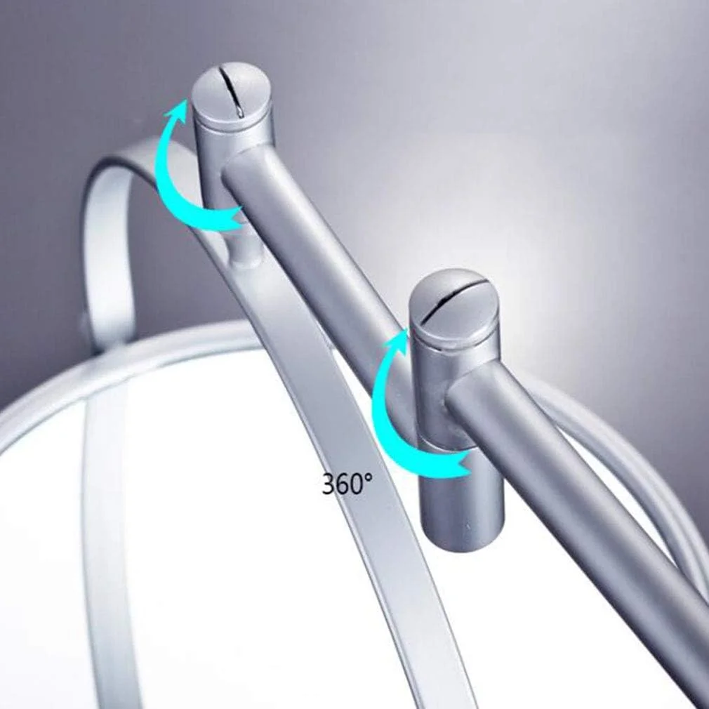 آینه آرایشی دیواری SEFVGHDF، آینه دو طرفه مناسب آرایش و اصلاح، بزرگنمایی 3 برابری، چرخش 360 درجه و بازوی متحرک