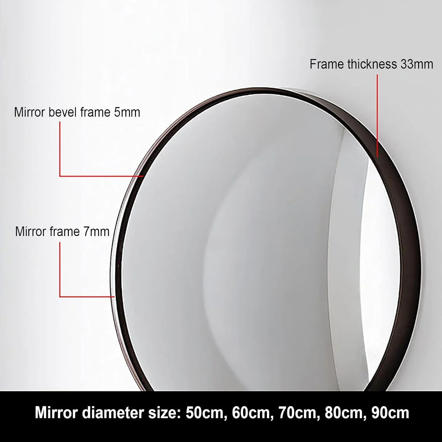 آینه حمام گرد نورانی - آینه روشویی ضد بخار دیواری - آینه آرایش با نور پس زمینه قاب فلزی - 3 رنگ نور LED قابل تنظیم - ضد آب IP44، لمس دوگانه، طلایی - 800x800 میلی متر آینه حمام گرد نورانی - آینه روشویی ضد بخار دیواری - آینه آرایش با نور پس زمینه قاب فلزی - 3 رنگ نور LED قابل تنظیم - ضد آب IP44، لمس دوگانه، طلایی - 800x800 میلی متر