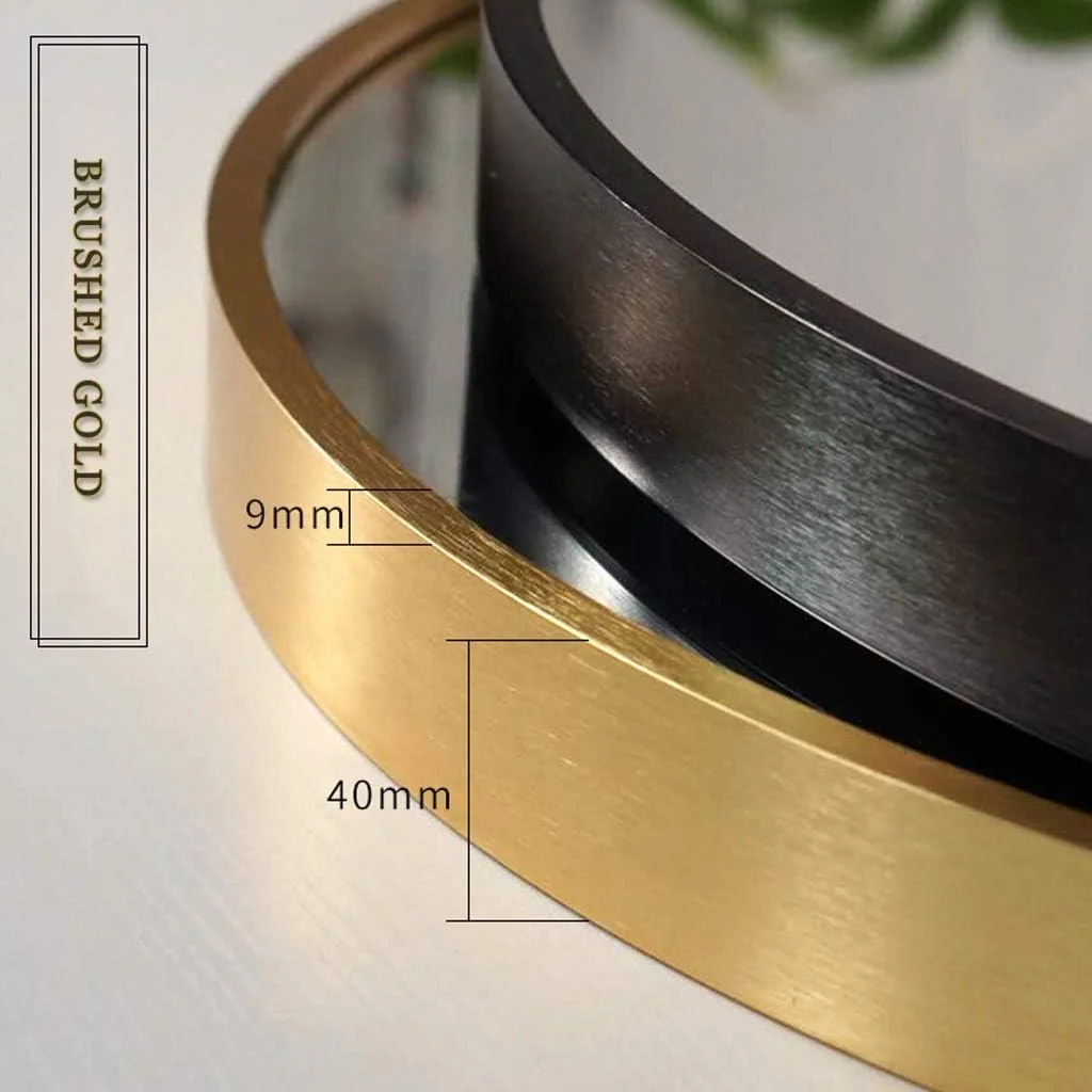 آینه آرایشی REJOON، آینه حمام، آینه رومیزی، آینه تزئینی نوردیک، آینه دیواری شیشه ای با قاب گرد، ضخامت 40 میلی متر / طلایی / 60X60 سانتی متر (رنگ: طلایی، اندازه: 60X60 سانتی متر) آینه آرایشی REJOON، آینه حمام، آینه رومیزی، آینه تزئینی نوردیک، آینه دیواری شیشه ای با قاب گرد، ضخامت 40 میلی متر / طلایی / 60X60 سانتی متر (رنگ: طلایی، اندازه: 60X60 سانتی متر)