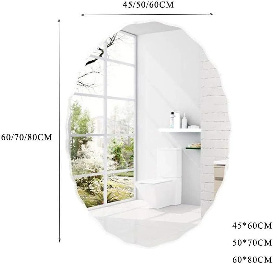 آینه آرایشی REJOON، آینه حمام، آینه رومیزی، بیضی شکل، اصلاح صورت با قاب شیشه ای پخ دار، طراحی ساده و شیک، آینه دیواری تزئینی برای دکوراسیون منزل، اتاق خواب /a/45X60Cm آینه آرایشی REJOON، آینه حمام، آینه رومیزی، بیضی شکل، اصلاح صورت با قاب شیشه ای پخ دار، طراحی ساده و شیک، آینه دیواری تزئینی برای دکوراسیون منزل، اتاق خواب /a/45X60Cm