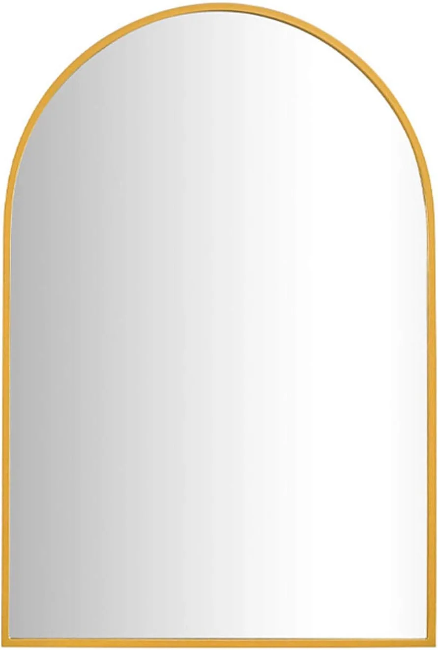 آینه دیواری مستطیلی، آینه حمام، آینه اصلاح 24 اینچی، با قاب آلیاژ آلومینیوم، آینه دیواری HD، برای دکوراسیون منزل، اتاق نشیمن، سرویس بهداشتی، ورودی (طلایی 40X60C)