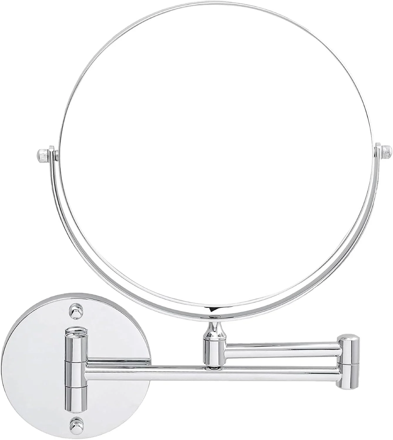 آینه آرایشی دیواری REAXOAL، آینه دو طرفه چرخان تاشو با بازوی متحرک برای حمام (کروم) آینه آرایشی دیواری REAXOAL، آینه دو طرفه چرخان تاشو با بازوی متحرک برای حمام (کروم)