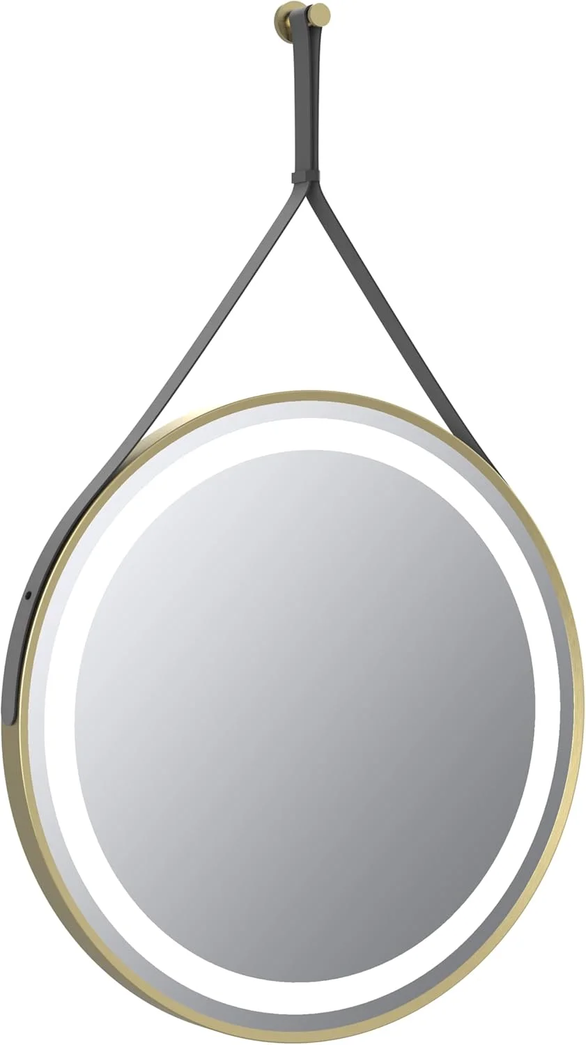 آینه حمام گرد ال ای دی برنجی برس خورده مدل RAINBEAM Keenware KBM-360 Midas با قاب و قلاب و حلقه؛ 600 میلی متر آینه حمام گرد ال ای دی برنجی برس خورده مدل RAINBEAM Keenware KBM-360 Midas با قاب و قلاب و حلقه؛ 600 میلی متر