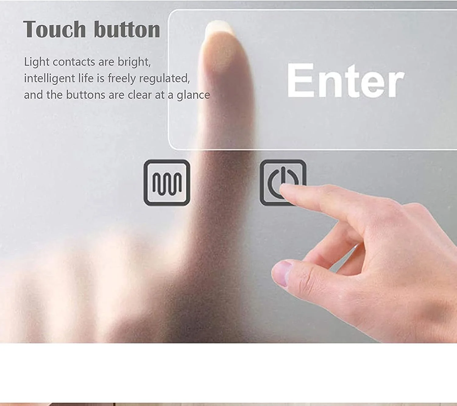 آینه دیواری بیضی شکل QDDVGTGDS برای حمام، آینه LED حمام، آینه حمام با نورپردازی، دارای کلید لمسی و ضد بخار، آینه کم مصرف - رنگ سفید برای انتخاب آینه دیواری بیضی شکل QDDVGTGDS برای حمام، آینه LED حمام، آینه حمام با نورپردازی، دارای کلید لمسی و ضد بخار، آینه کم مصرف - رنگ سفید برای انتخاب