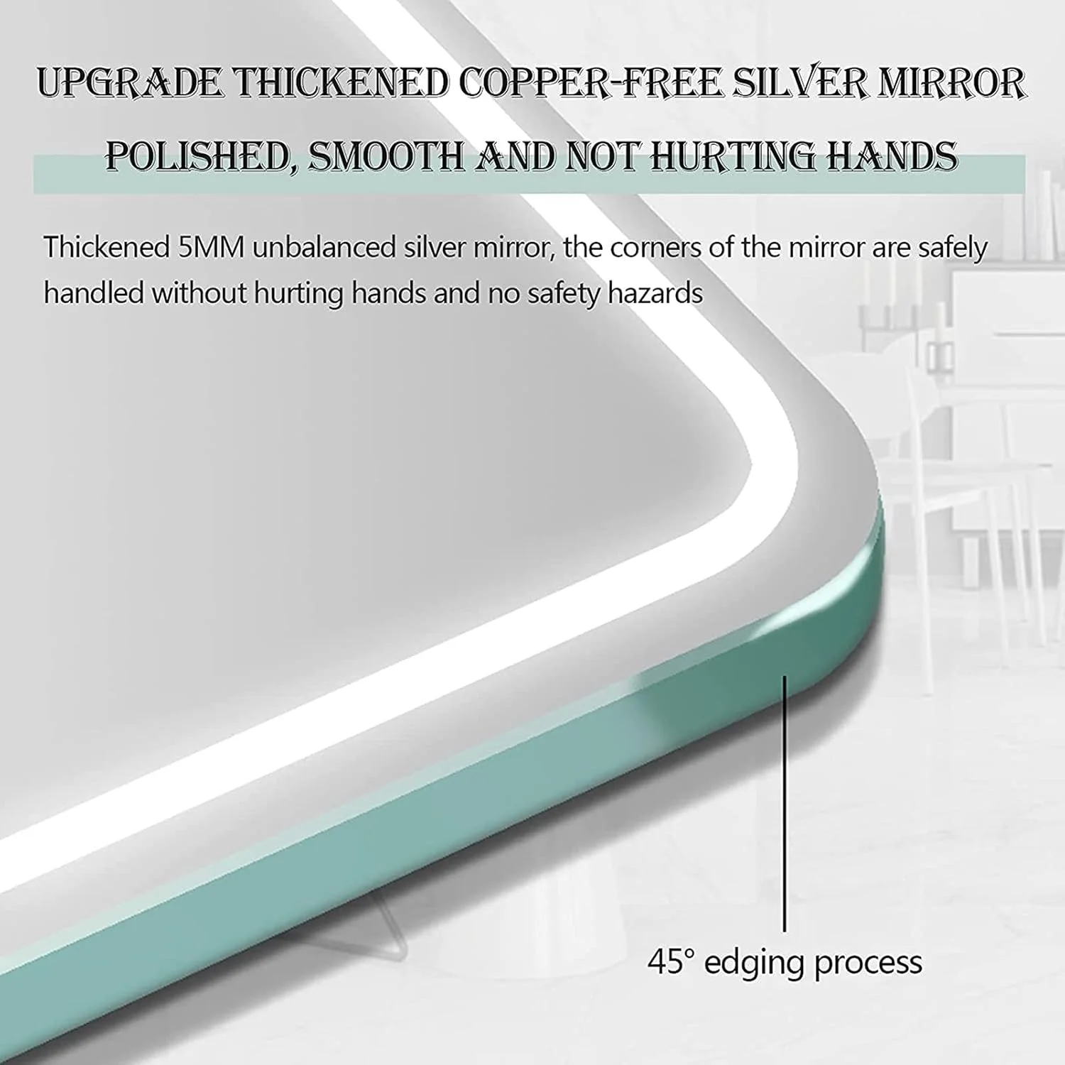 آینه دیواری بیضی شکل QDDVGTGDS برای حمام، آینه LED حمام، آینه حمام با نورپردازی، دارای کلید لمسی و ضد بخار، آینه کم مصرف - رنگ سفید برای انتخاب آینه دیواری بیضی شکل QDDVGTGDS برای حمام، آینه LED حمام، آینه حمام با نورپردازی، دارای کلید لمسی و ضد بخار، آینه کم مصرف - رنگ سفید برای انتخاب