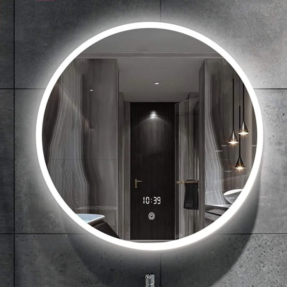 آینه حمام QDDVGTGDS، آینه گرد، آینه حمام LED با نور پس زمینه، آینه نقره ای HD ضد اشعه آبی، دکمه لمسی سه رنگ دیمینگ، Φ60CM، 65CM، 70CM، 75CM، 80CM آینه حمام QDDVGTGDS، آینه گرد، آینه حمام LED با نور پس زمینه، آینه نقره ای HD ضد اشعه آبی، دکمه لمسی سه رنگ دیمینگ، Φ60CM، 65CM، 70CM، 75CM، 80CM