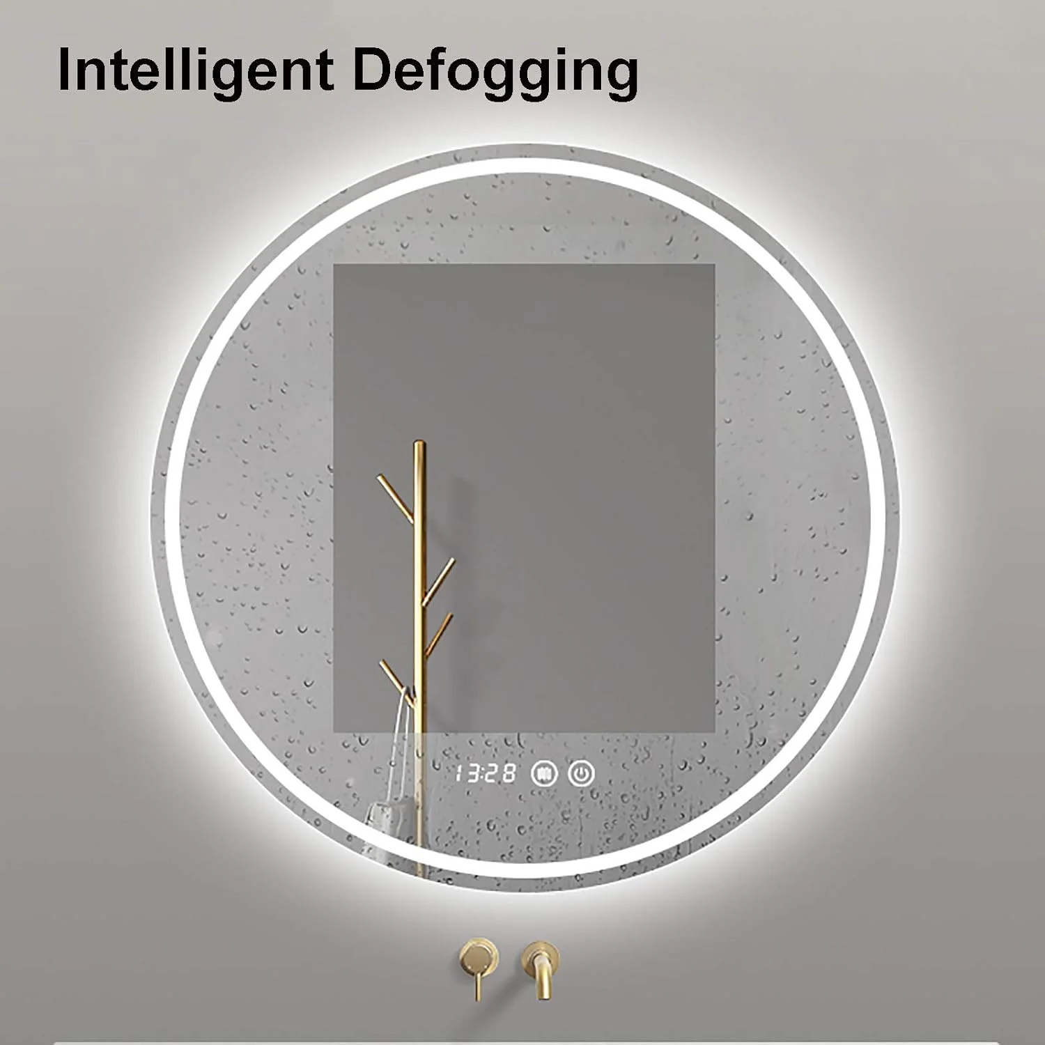 آینه حمام QDDVGTGDS، آینه دیواری LED حمام با لومن بالا + دمای رنگ قابل تنظیم + ضد مه + عملکرد دیمر + ضد آب IP44 آینه حمام QDDVGTGDS، آینه دیواری LED حمام با لومن بالا + دمای رنگ قابل تنظیم + ضد مه + عملکرد دیمر + ضد آب IP44