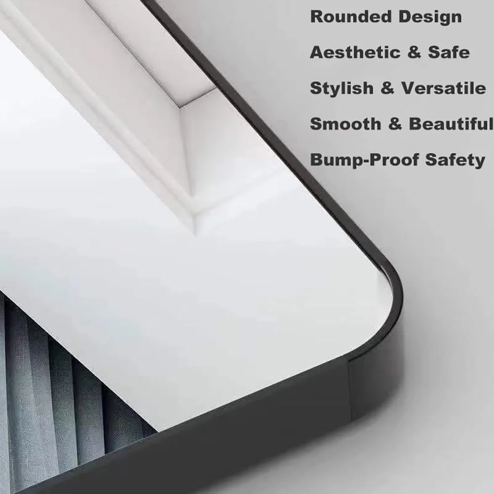 Perforation-Free Morden Wall-Mounted Makeup Mirror for Bathroom, Vanity, and Toilet Use, Elegant, Rose golden (1, Rectangular 40 * 60cm) Perforation-Free Morden Wall-Mounted Makeup Mirror for Bathroom, Vanity, and Toilet Use, Elegant, Rose golden (1, Rectangular 40 * 60cm)