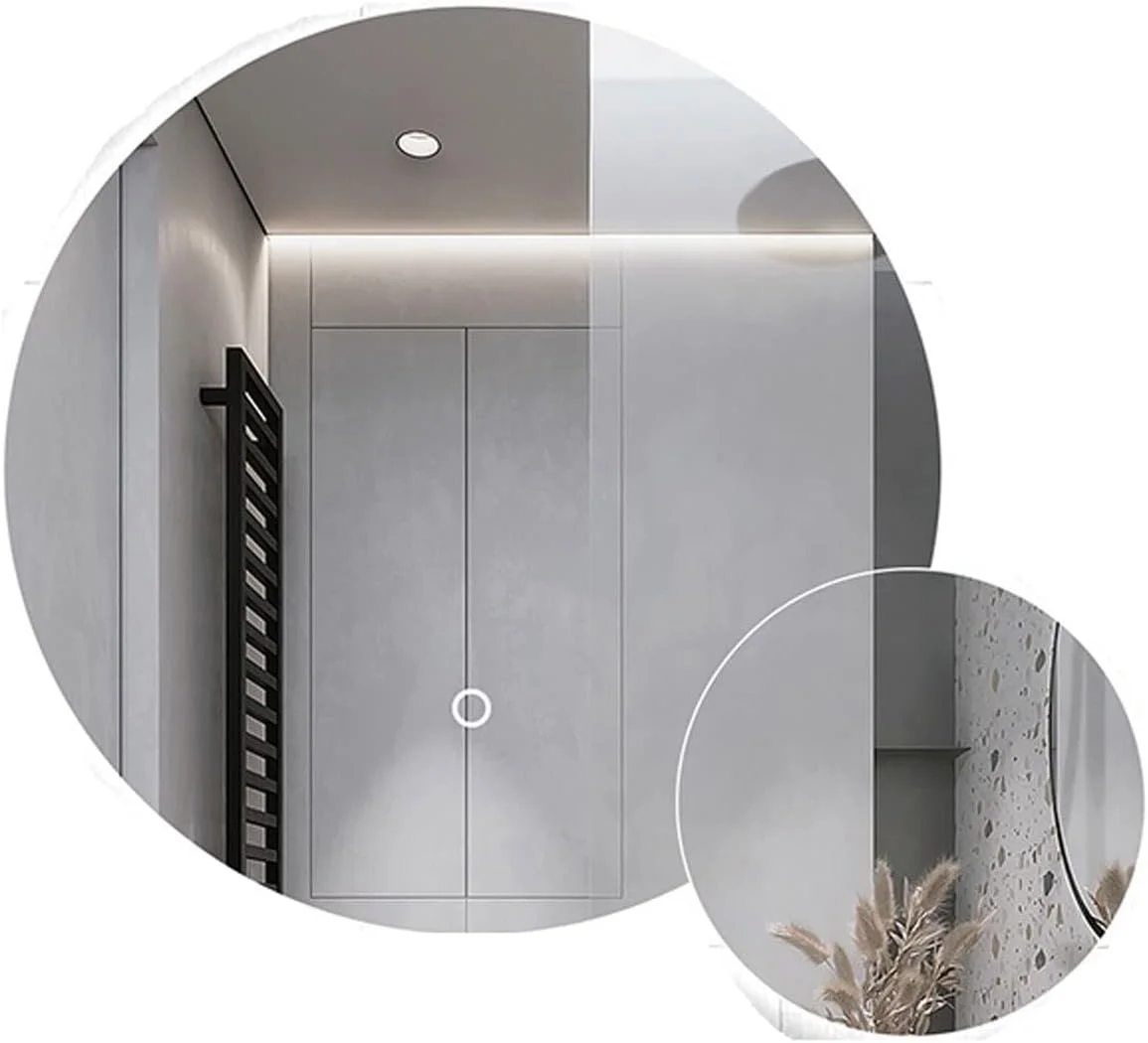 آینه حمام Nyyldr شفاف بدون بخار، آینه حمام با نور و بلوتوث، آینه حمام دوتایی زیبا و سفارشی