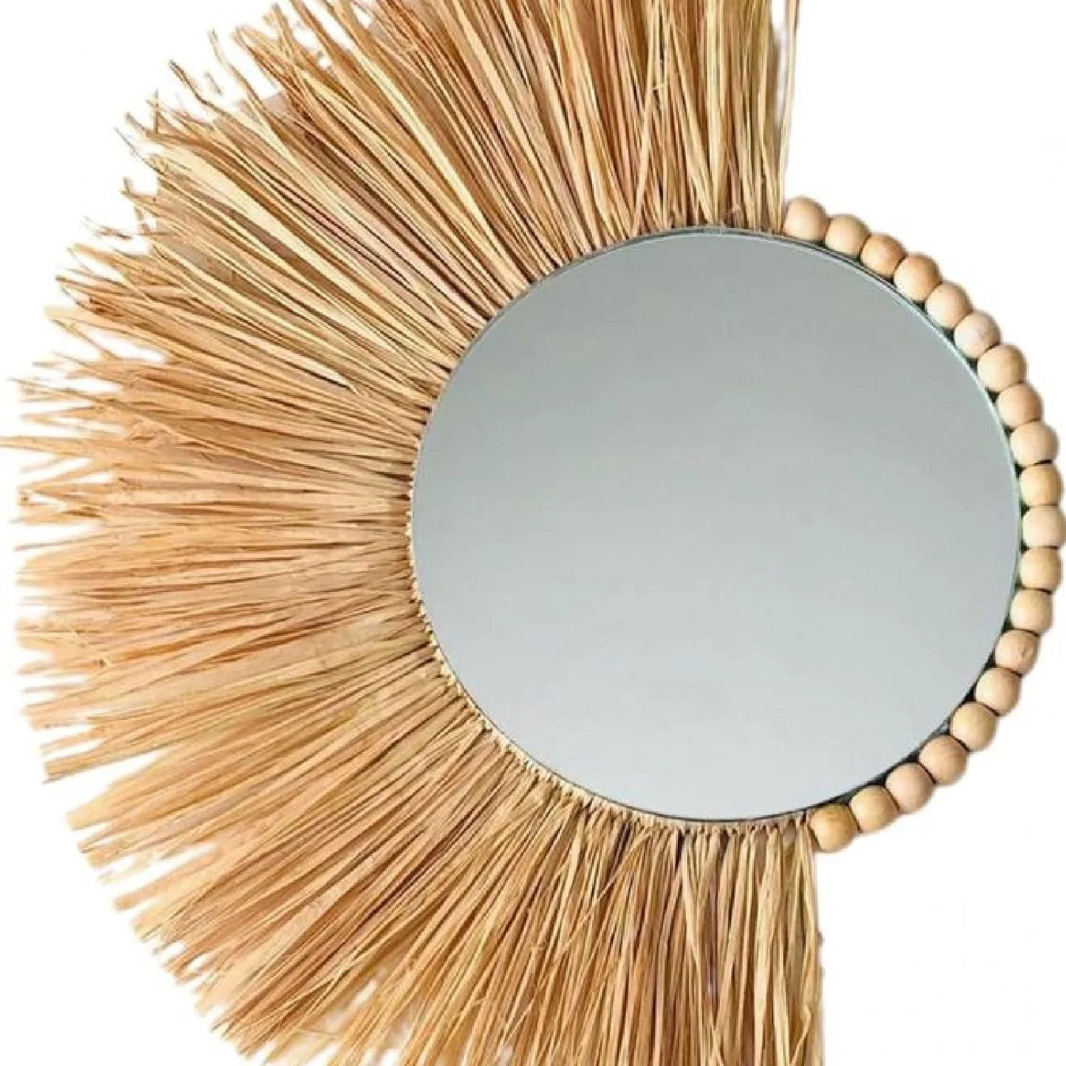 آینه های حمام NNHGBB، صرفه جویی در فضا و زیبا، آینه آویز تزئینی حصیری، مناسب برای محیط های مختلف