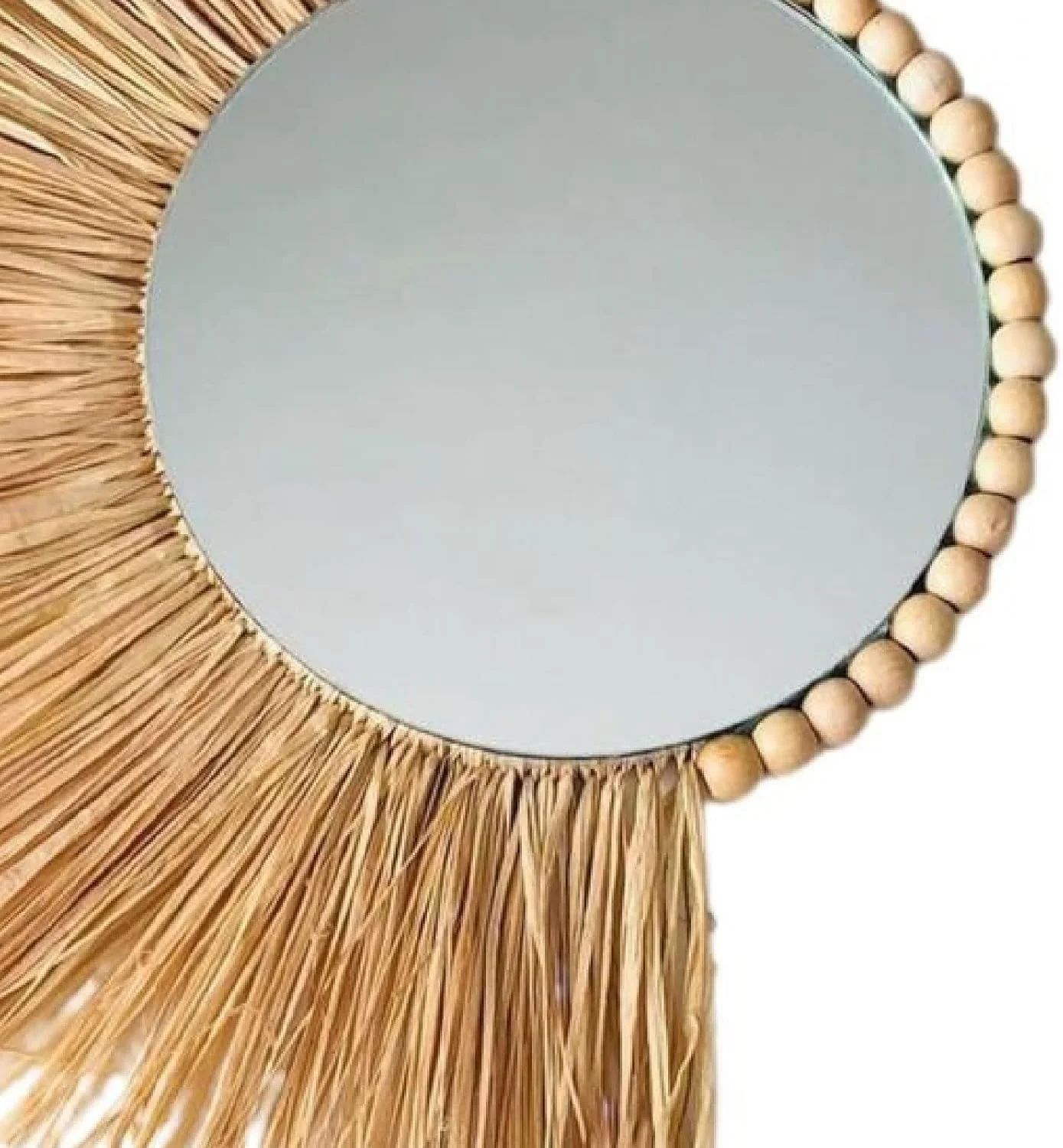 آینه های حمام NNHGBB، صرفه جویی در فضا و زیبا، آینه آویز تزئینی حصیری، مناسب برای محیط های مختلف