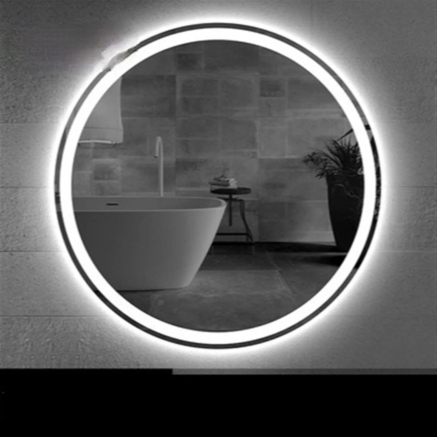 آینه دستشویی NNHGBB آینه گرد نورانی LED دیواری برای روشویی، آینه توالت، آینه هوشمند دستشویی آینه دستشویی NNHGBB آینه گرد نورانی LED دیواری برای روشویی، آینه توالت، آینه هوشمند دستشویی