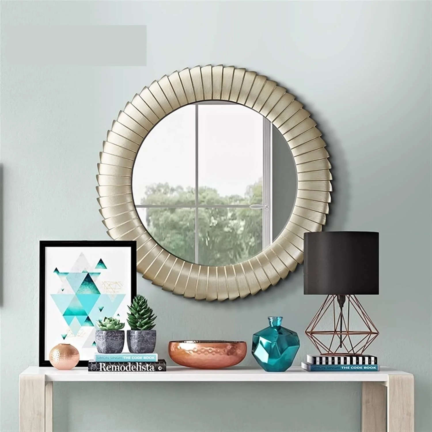 آینه آرایش NNHGBB، آینه گرد حمام، آینه دیواری حمام، آینه ضد بخار، آینه دیواری آویز حمام