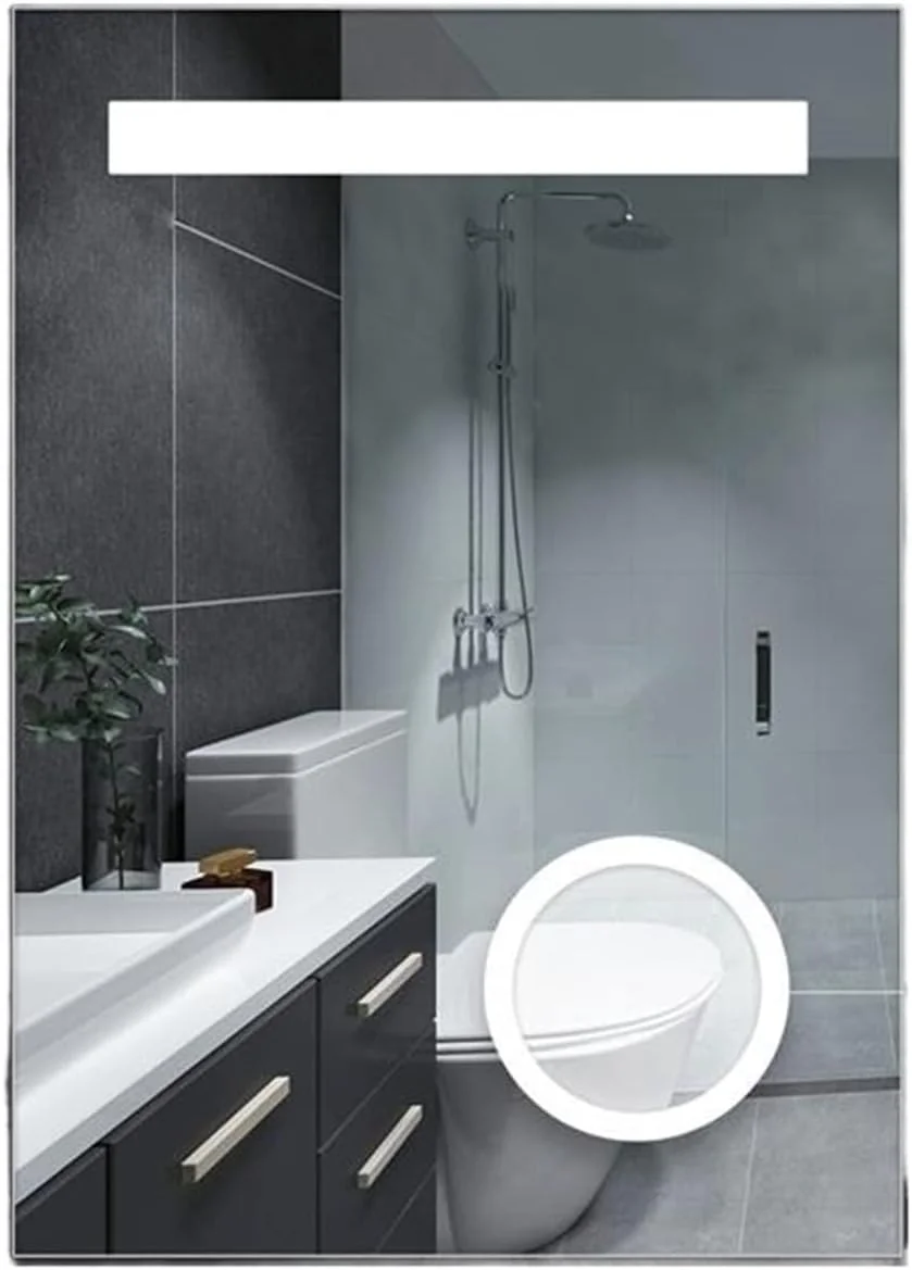 آینه های حمام NNHGBB مستطیلی آینه حمام آینه آرایش زیبایی LED با ذره بین آینه های حمام NNHGBB مستطیلی آینه حمام آینه آرایش زیبایی LED با ذره بین