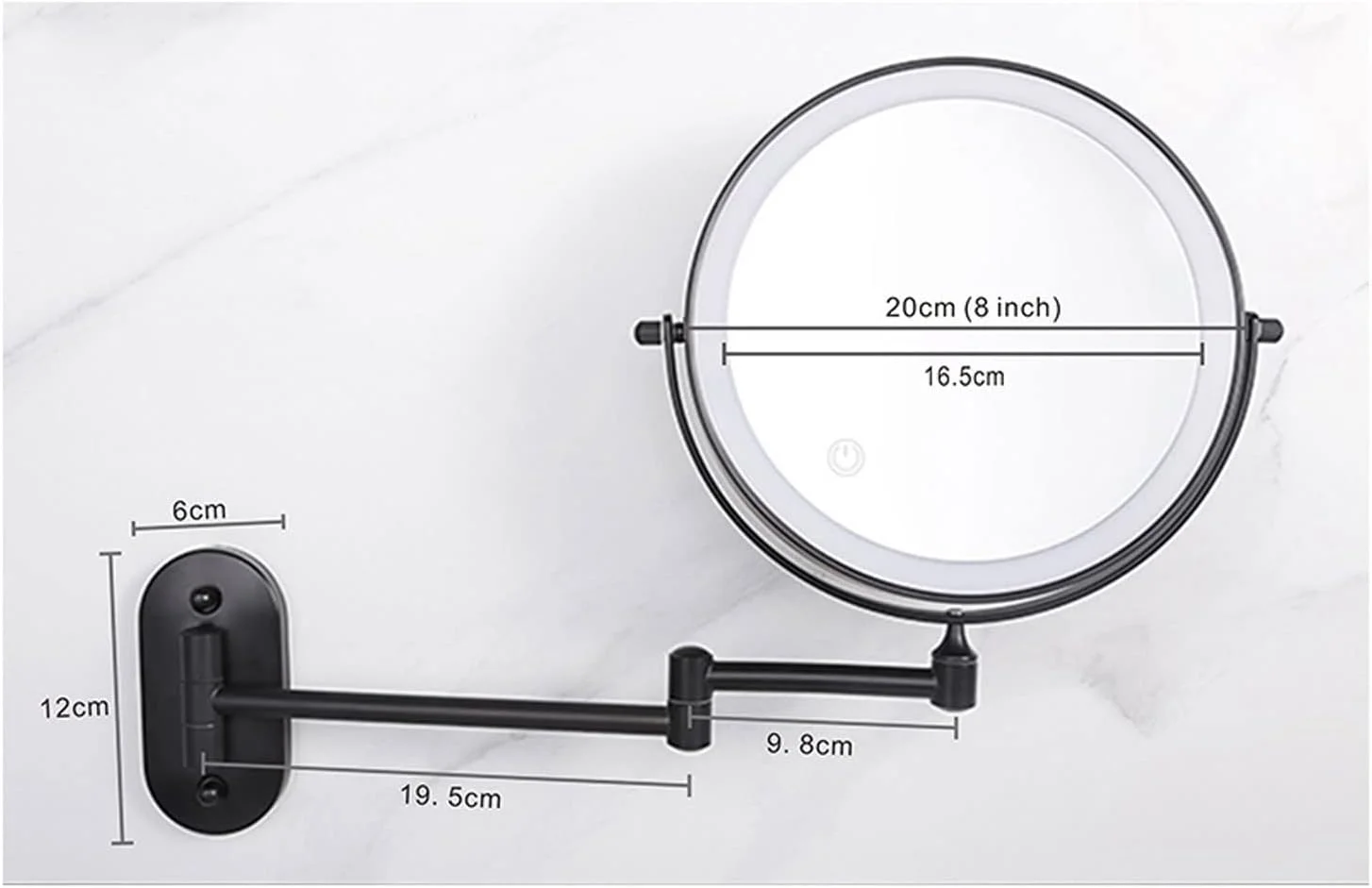 آینه دیواری حمام NNHGBB، آینه آرایشی مات بزرگنمایی دو طرفه آینه دیواری حمام NNHGBB، آینه آرایشی مات بزرگنمایی دو طرفه