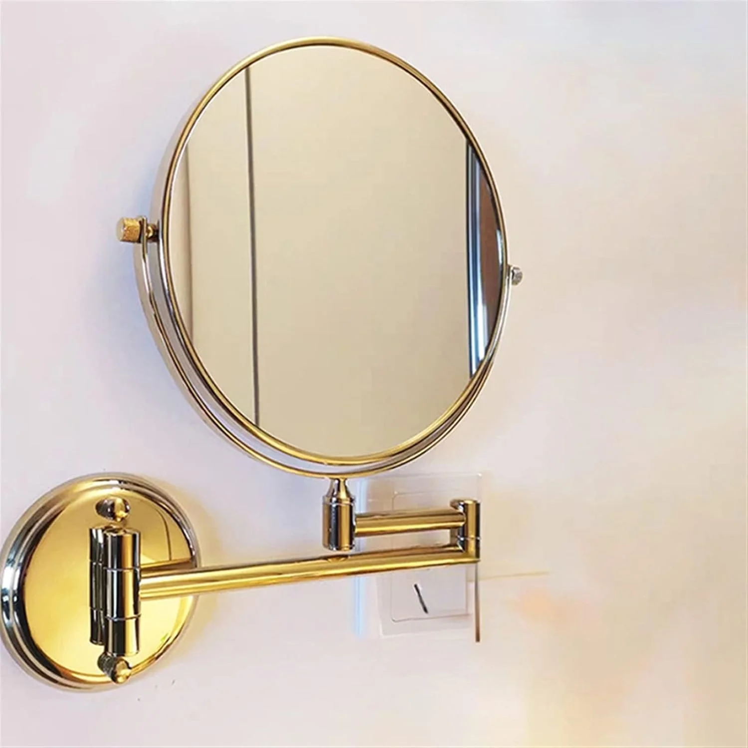 آینه های حمام NNHGBB، آینه گرد دوش، آینه های حمام، کابینت حمام، آینه مشکی اصلاح موی سر نصب شده روی دیوار، تزئینی دخترانه