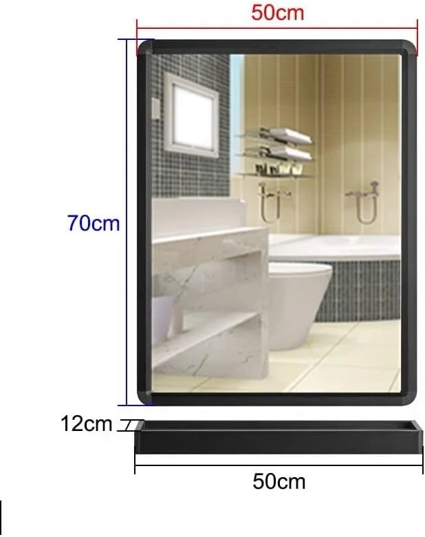 آینه های حمام NNHGBB آینه های مشکی حمام کابینت دیواری آینه اصلاح موی سر خود دوش آینه