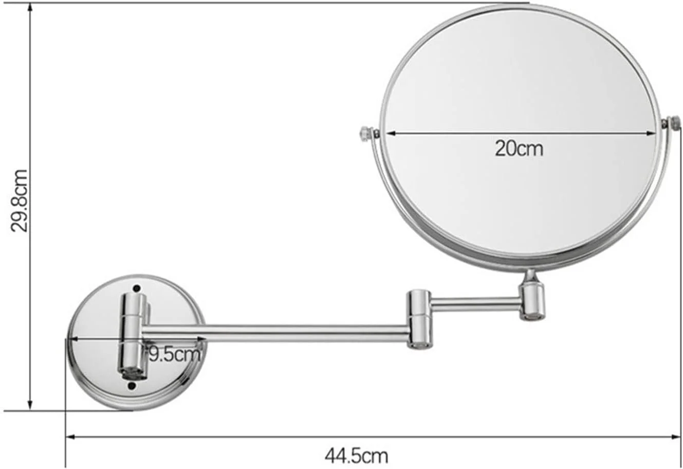 آینه های حمام NNHGBB، آینه آرایشی تاشو دوگانه، آینه بزرگنمایی حمام، آینه های دیواری آرایشی