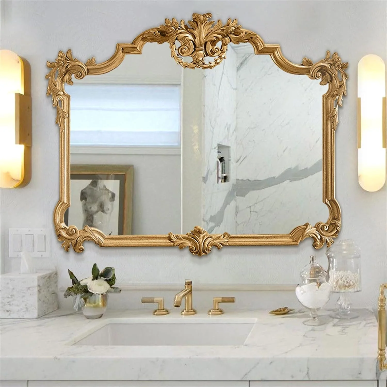 آینه های حمام NNHGBB، آینه تزئینی دیواری هتل، آینه چراغ دار حمام، آینه آرایش