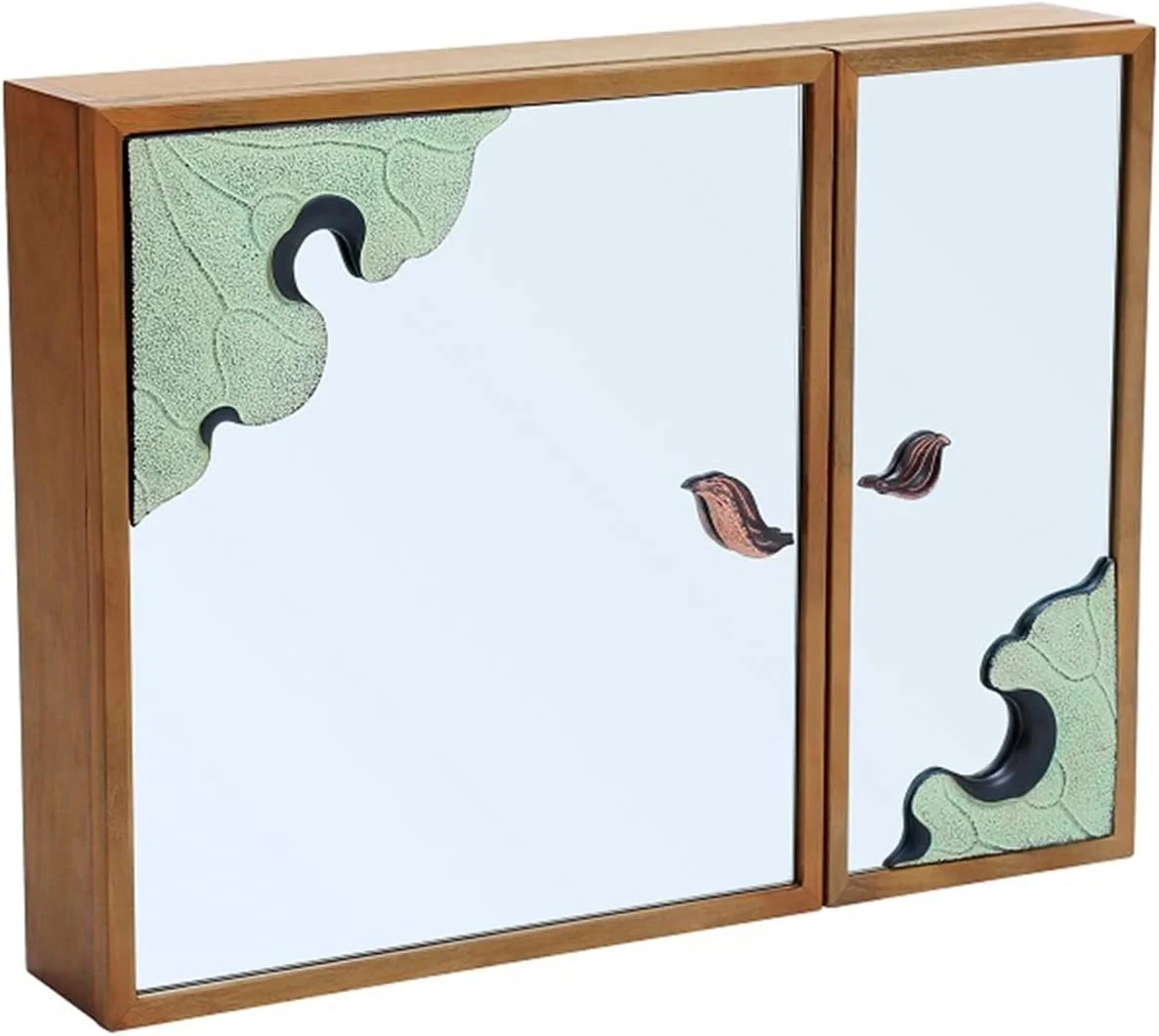 آینه حمام NNHGBB، کابینت آینه دار دیواری با قفسه، روشویی حمام با فضای ذخیره سازی مناسب