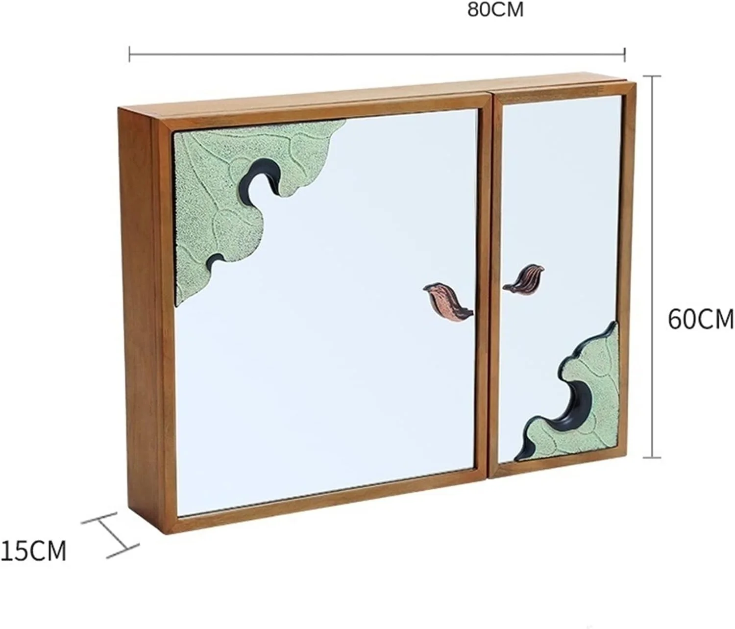آینه حمام NNHGBB، کابینت آینه دار دیواری با قفسه، روشویی حمام با فضای ذخیره سازی مناسب