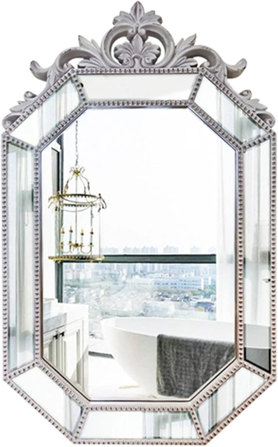 آینه حمام NNHGBB، آینه آویز، آینه شیشه ای، دیوار شومینه حمام تزئینی (Hortel)