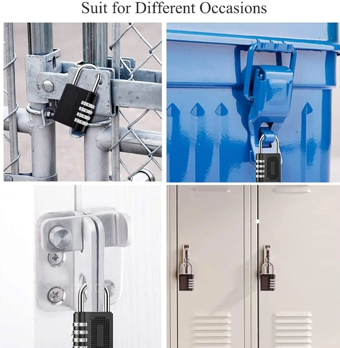 قفل ترکیبی دلفینو، قفل ضد آب با رمز، قفل های 4 رقمی برای مدرسه، قفل های ورزشی، قفل ترکیبی بیرونی برای سوله، حصار، حیاط خلوت، قفل حلقه ای (2 عدد مشکی) قفل ترکیبی دلفینو، قفل ضد آب با رمز، قفل های 4 رقمی برای مدرسه، قفل های ورزشی، قفل ترکیبی بیرونی برای سوله، حصار، حیاط خلوت، قفل حلقه ای (2 عدد مشکی)