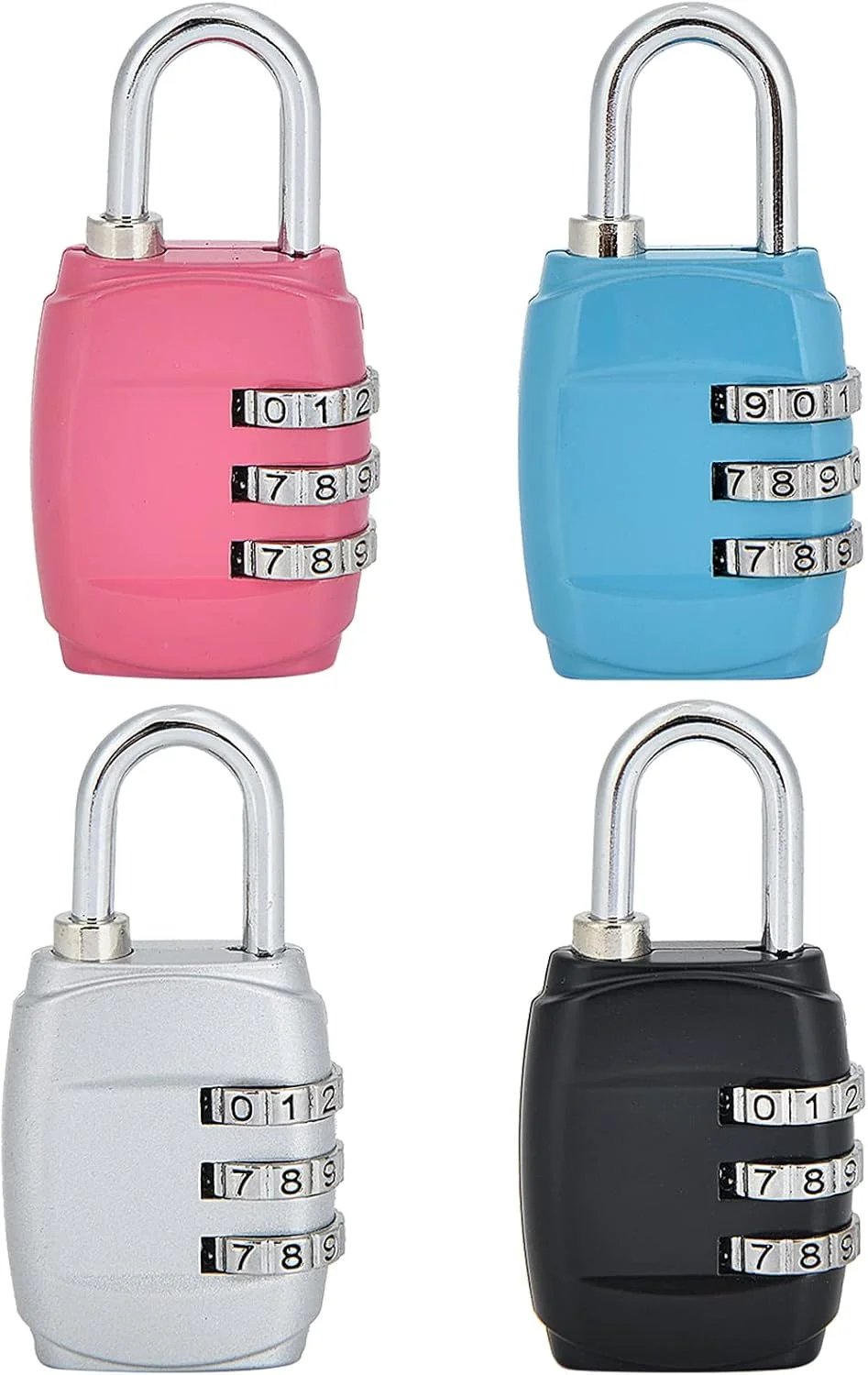 قفل چمدان 4 عددی، قفل ترکیبی 3 رقمی، قفل امنیتی رقمی، قفل های کد قابل تنظیم مجدد، قفل ترکیبی چمدان، قفل رمزی ضد آب در فضای باز، قفل شماره کوچک برای زیپ کمد باشگاه