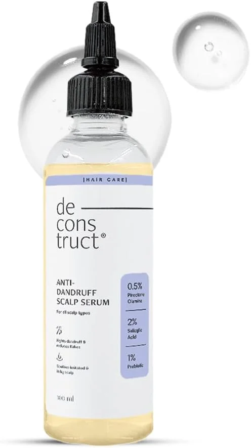سرم ضد شوره سر Deconstruct | حاوی 2% سالیسیلیک اسید + 1% پری بیوتیک + 0.5% پیروکتون اولامین | از بین برنده شوره سر | فاقد سولفات و پارابن - 100 میلی لیتر، 130 گرم