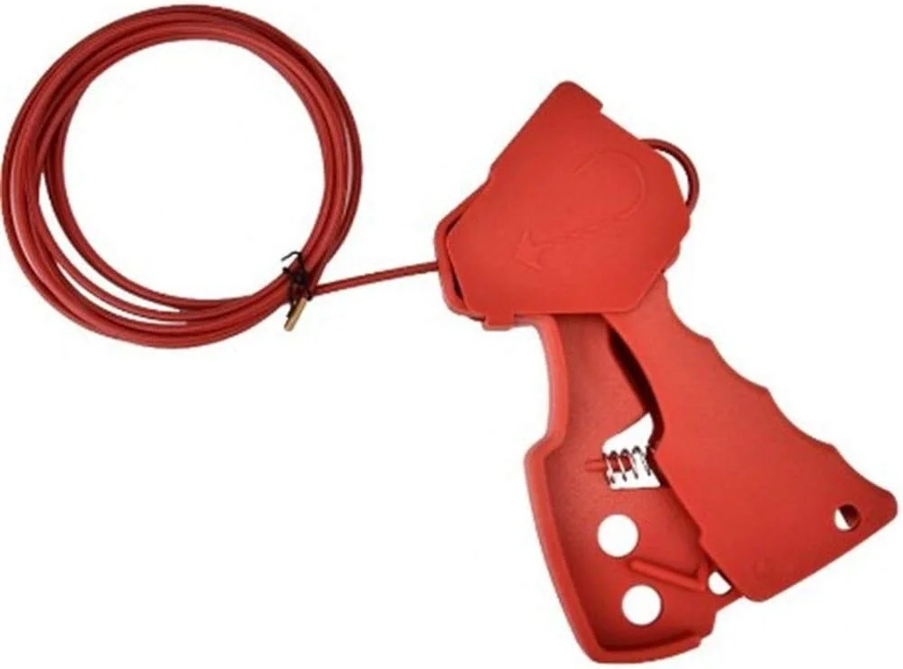 قفل درب کشویی با نصب آسان CBWCCY، قفل کابلی چند منظوره با کابل نایلونی 2.4 متری قابل تنظیم، دستگاه قفل ایمنی صنعتی، قفل درب هوشمند استیل ضد زنگ