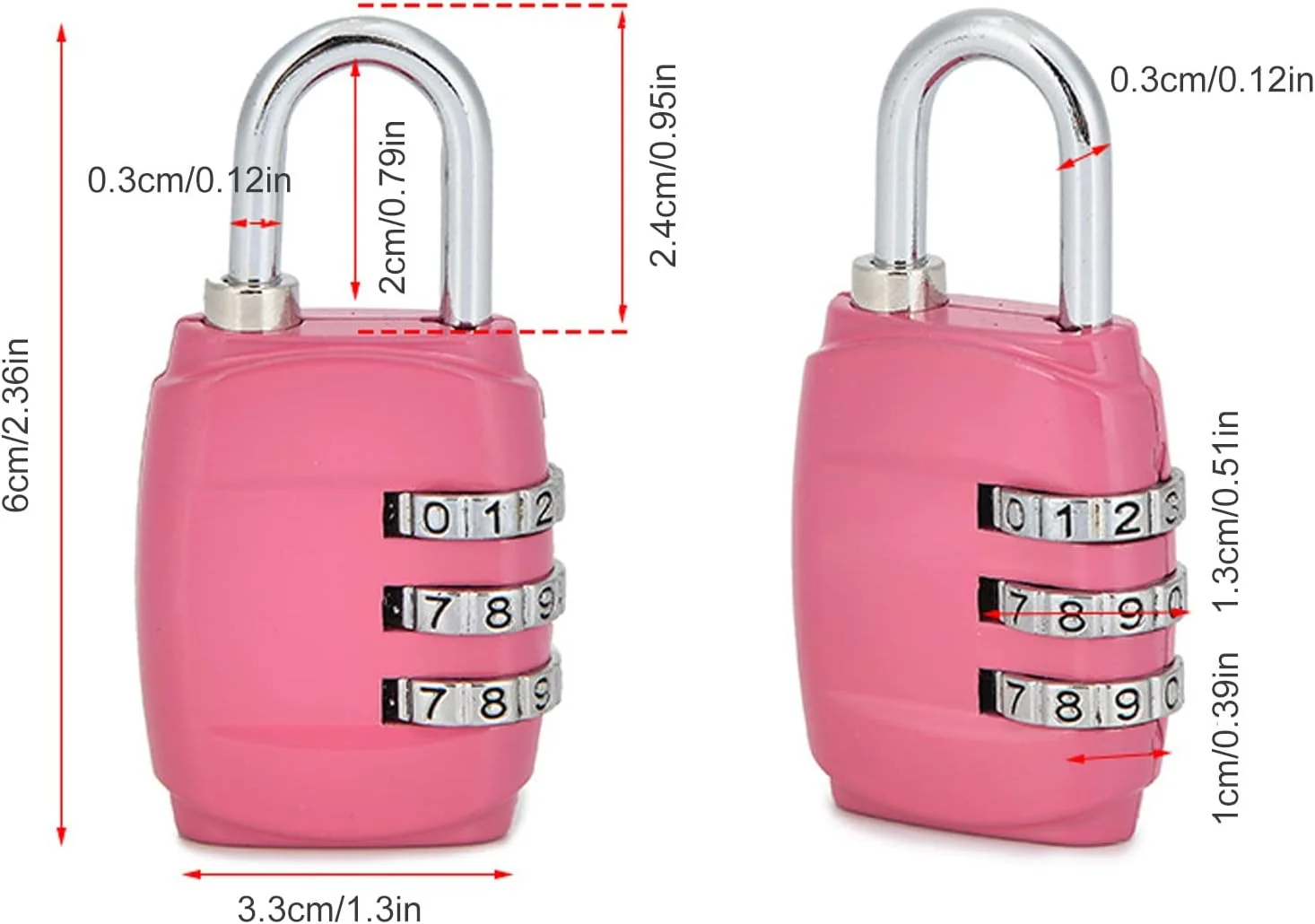 قفل چمدان 3 عددی، قفل ترکیبی 3 رقمی، قفل های امنیتی رقمی قفل های کد قابل تنظیم مجدد قفل ترکیبی چمدان قفل رمزی ضد آب در فضای باز قفل کوچک رقمی برای زیپ کمد باشگاه