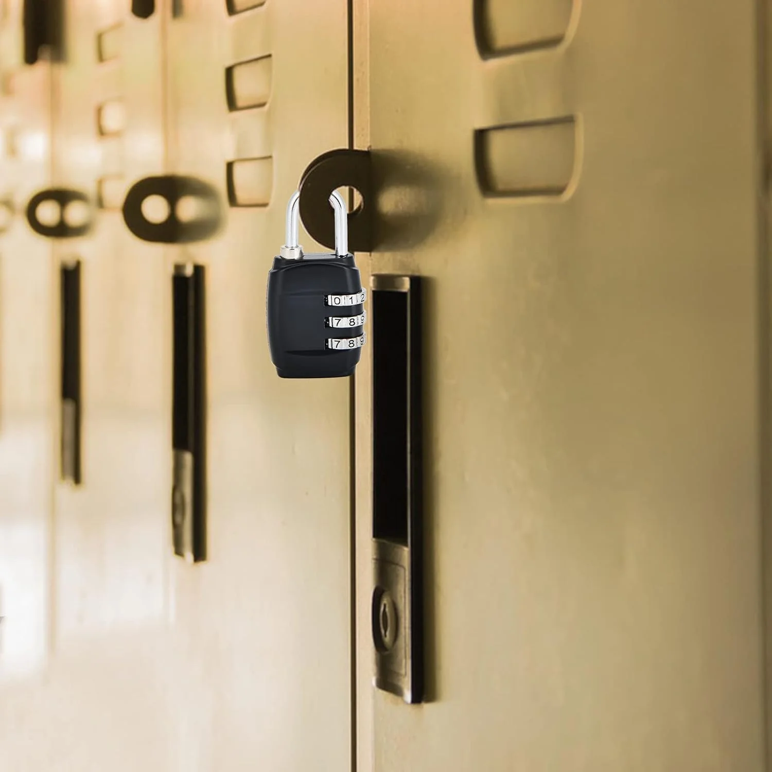 قفل چمدان 3 عددی، قفل ترکیبی 3 رقمی، قفل های امنیتی رقمی قفل های کد قابل تنظیم مجدد قفل ترکیبی چمدان قفل رمزی ضد آب در فضای باز قفل کوچک رقمی برای زیپ کمد باشگاه