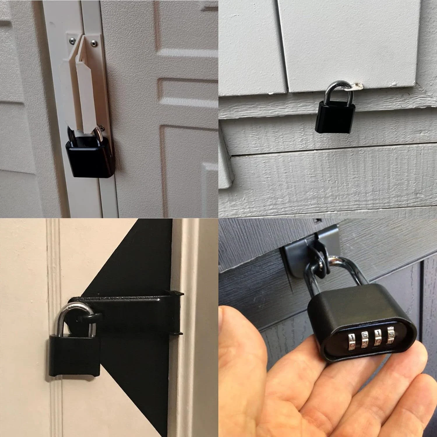 قفل رمزی ترکیبی DAYGOS - قفل سنگین 4 رقمی با حلقه فولادی سخت کاری شده، قفل ضد آب برای کمدهای ورزشی، انبار، سوله، حصار، دروازه (مشکی) قفل رمزی ترکیبی DAYGOS - قفل سنگین 4 رقمی با حلقه فولادی سخت کاری شده، قفل ضد آب برای کمدهای ورزشی، انبار، سوله، حصار، دروازه (مشکی)