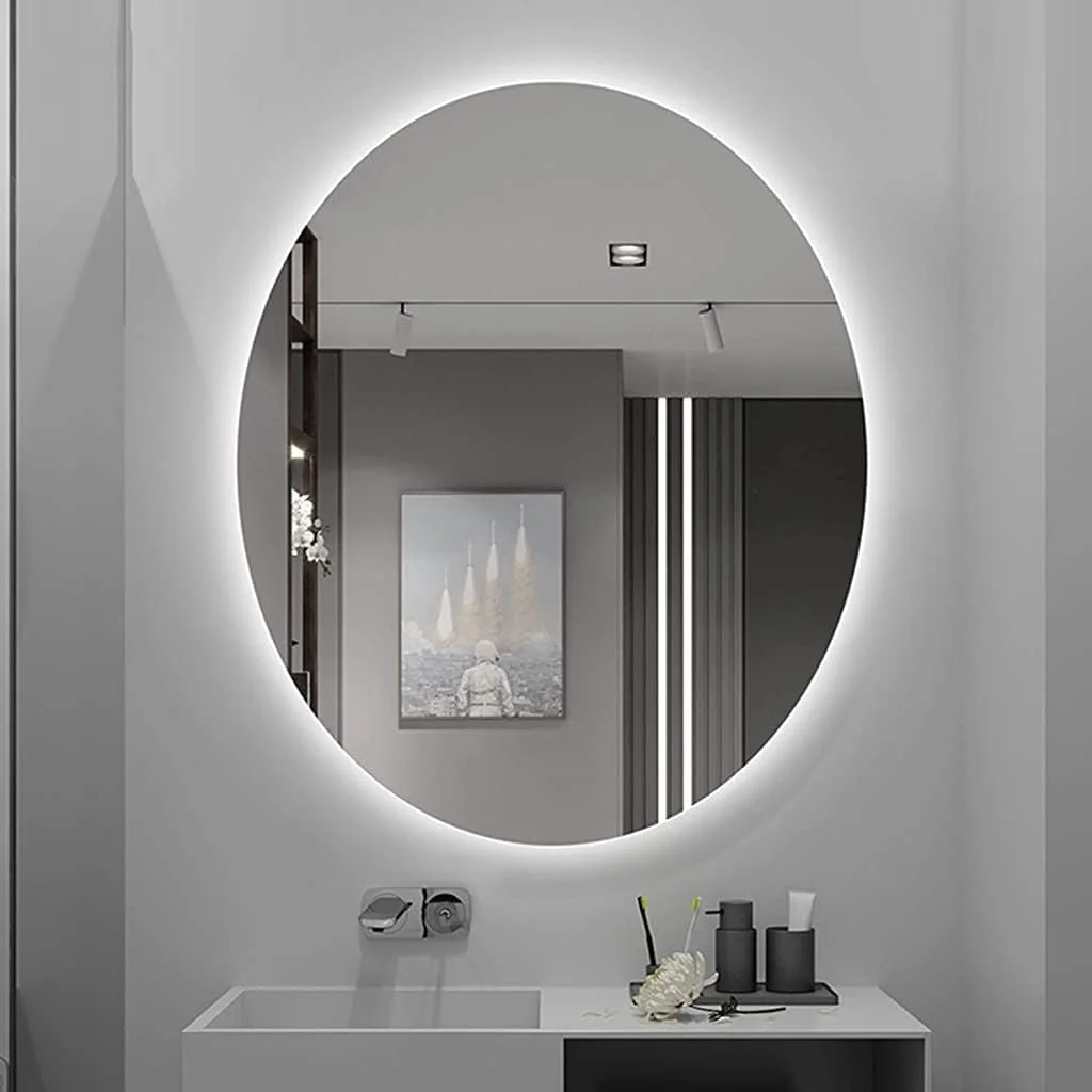 آینه حمام MZEER با چراغ های LED، ابعاد 500x700 میلی متر، آینه آرایشی روشن LED، آینه نور پس زمینه ضد آب IP44 قابل نصب روی دیوار Zeenyi آینه حمام MZEER با چراغ های LED، ابعاد 500x700 میلی متر، آینه آرایشی روشن LED، آینه نور پس زمینه ضد آب IP44 قابل نصب روی دیوار Zeenyi