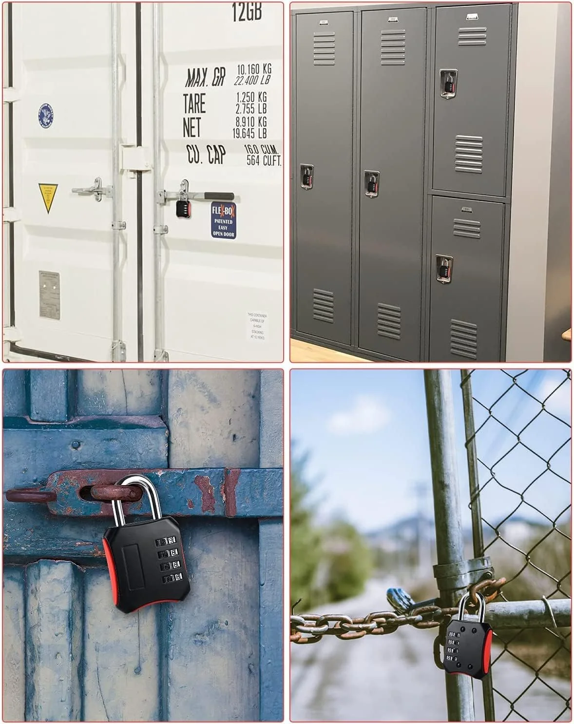 قفل های ترکیبی، بسته 2 عددی قفل کمدهای باشگاه، قفل شماره دار حلقه دار مناسب فضای باز با صفحه شماره 4 رقمی روان، قفل سنگین برای کمدهای مدرسه، فضای باز، درب باغ، کابینت ها، جعبه ابزار، کیف قفل های ترکیبی، بسته 2 عددی قفل کمدهای باشگاه، قفل شماره دار حلقه دار مناسب فضای باز با صفحه شماره 4 رقمی روان، قفل سنگین برای کمدهای مدرسه، فضای باز، درب باغ، کابینت ها، جعبه ابزار، کیف