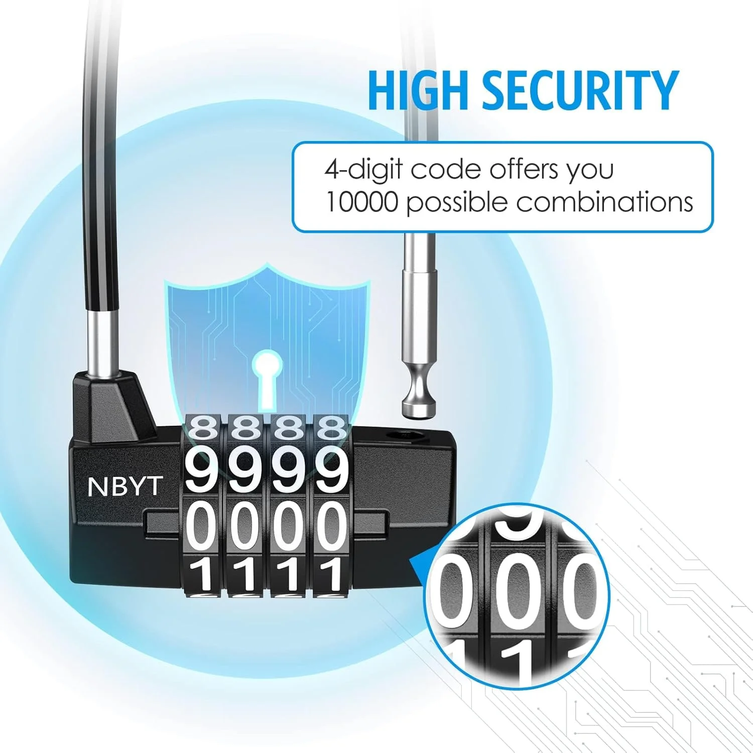 قفل ترکیبی، قفل ایمنی بلند با کد 4 رقمی، قفل دستگیره درب کابینت، قفل زنجیری بلند کوچک دستی ضد آب در فضای باز، قفل کابلی چمدان برای کیف مسافرتی دوچرخه قفل ترکیبی، قفل ایمنی بلند با کد 4 رقمی، قفل دستگیره درب کابینت، قفل زنجیری بلند کوچک دستی ضد آب در فضای باز، قفل کابلی چمدان برای کیف مسافرتی دوچرخه