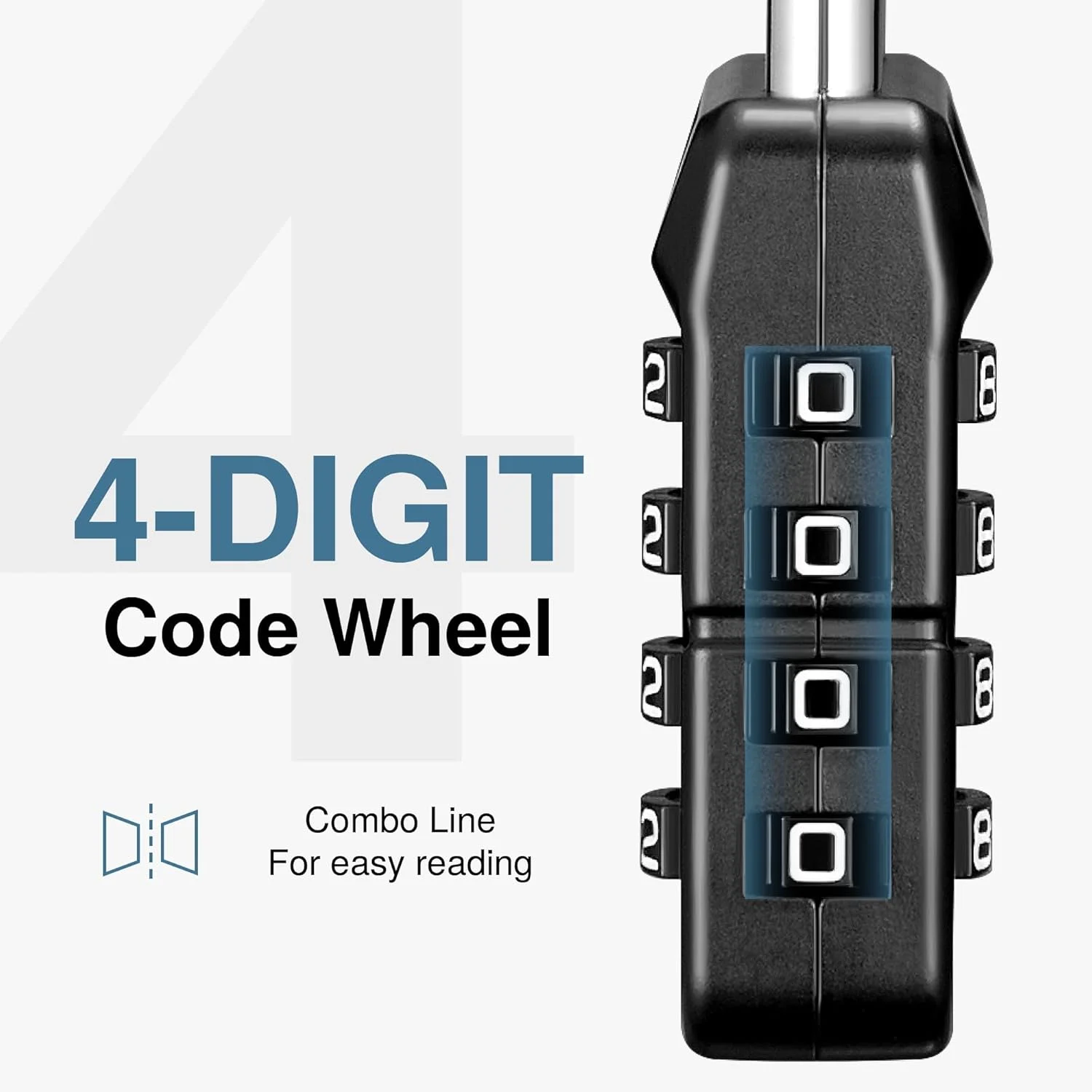 قفل رمزی ترکیبی، قفل های 4 رقمی ضد آب مناسب فضای باز برای کمد، کمد باشگاه مدرسه، کمد ورزشی، دروازه، کیف، انبار قفل دار (بسته 2 عددی، مشکی)