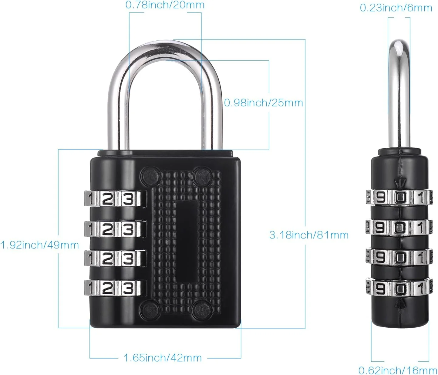 قفل رمزی ترکیبی 2 عددی، قفل فلزی سنگین برای کمد باشگاه، قفل با کد، قفل کمد، قفل ضد آب ترکیبی برای کمد باشگاه درب فضای باز سوله (B، مشکی) قفل رمزی ترکیبی 2 عددی، قفل فلزی سنگین برای کمد باشگاه، قفل با کد، قفل کمد، قفل ضد آب ترکیبی برای کمد باشگاه درب فضای باز سوله (B، مشکی)