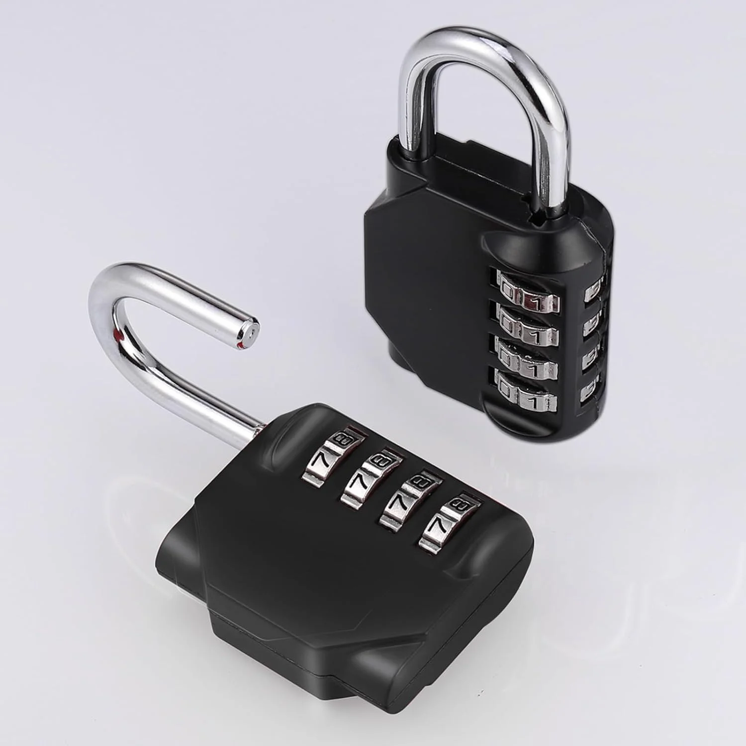 قفل رمزی ترکیبی 2 عددی، قفل فلزی سنگین برای کمد باشگاه، قفل با کد، قفل باشگاه، قفل کمد، قفل ترکیبی ضد آب برای کمد درب فضای باز سوله (B، مشکی)