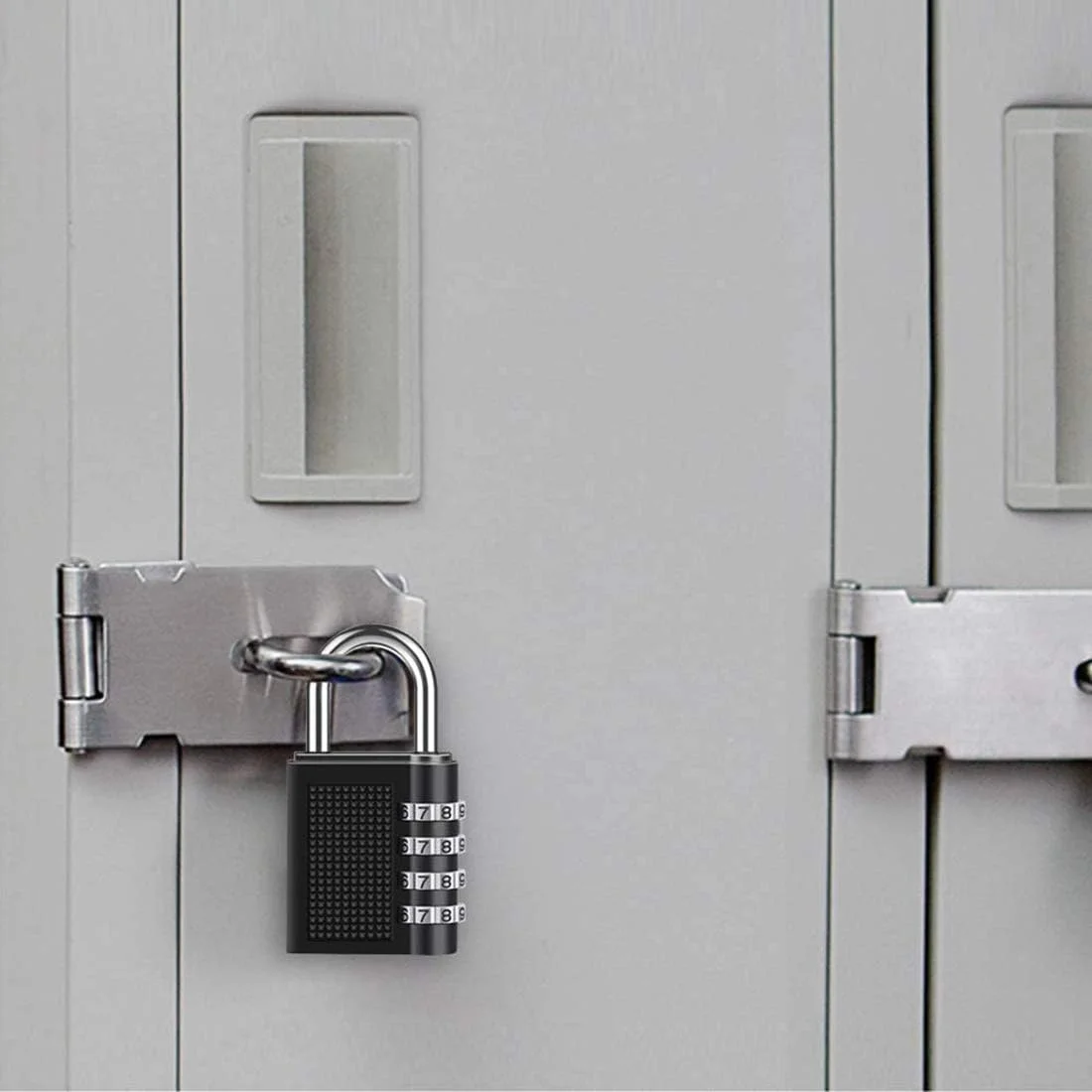 قفل رمزی ترکیبی، [بسته 2 عددی] قفل رمزی 4 رقمی DELFINO، قفل برای کمدهای مدرسه، کمدهای باشگاه، کابینت پرونده، جعبه ابزار، کمدهای کارمندان، حصار، بست، قفل پارکینگ، کیف و غیره (مشکی)